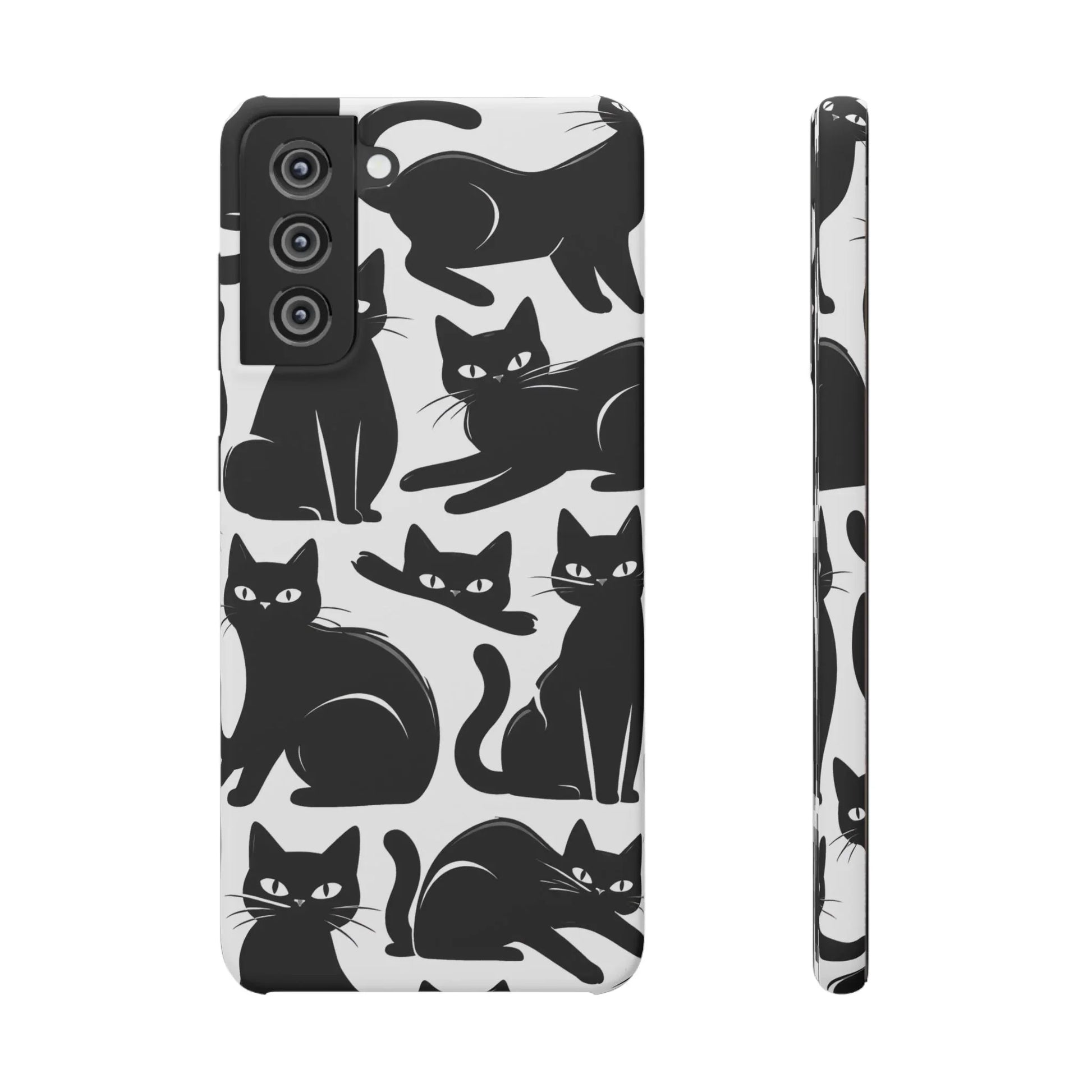 Black Cats Phone Case for iPhone 11-17 and Galaxy S20-S25 - KARARMDESIGN