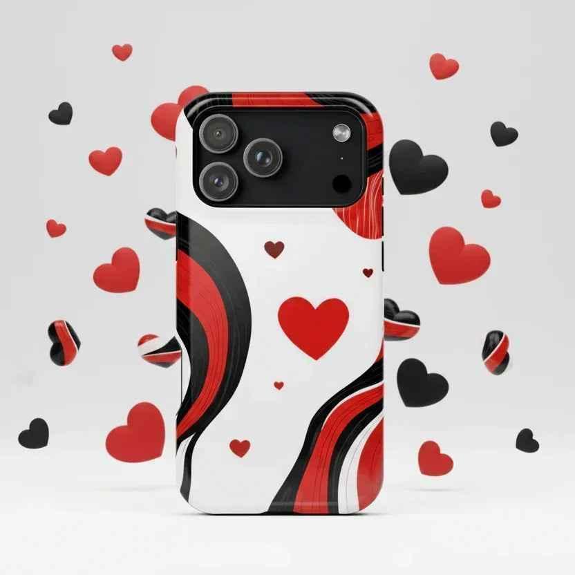 Red Romance Phone Case for iPhone 11-17 and Galaxy S21-S22 - KARARMDESIGN