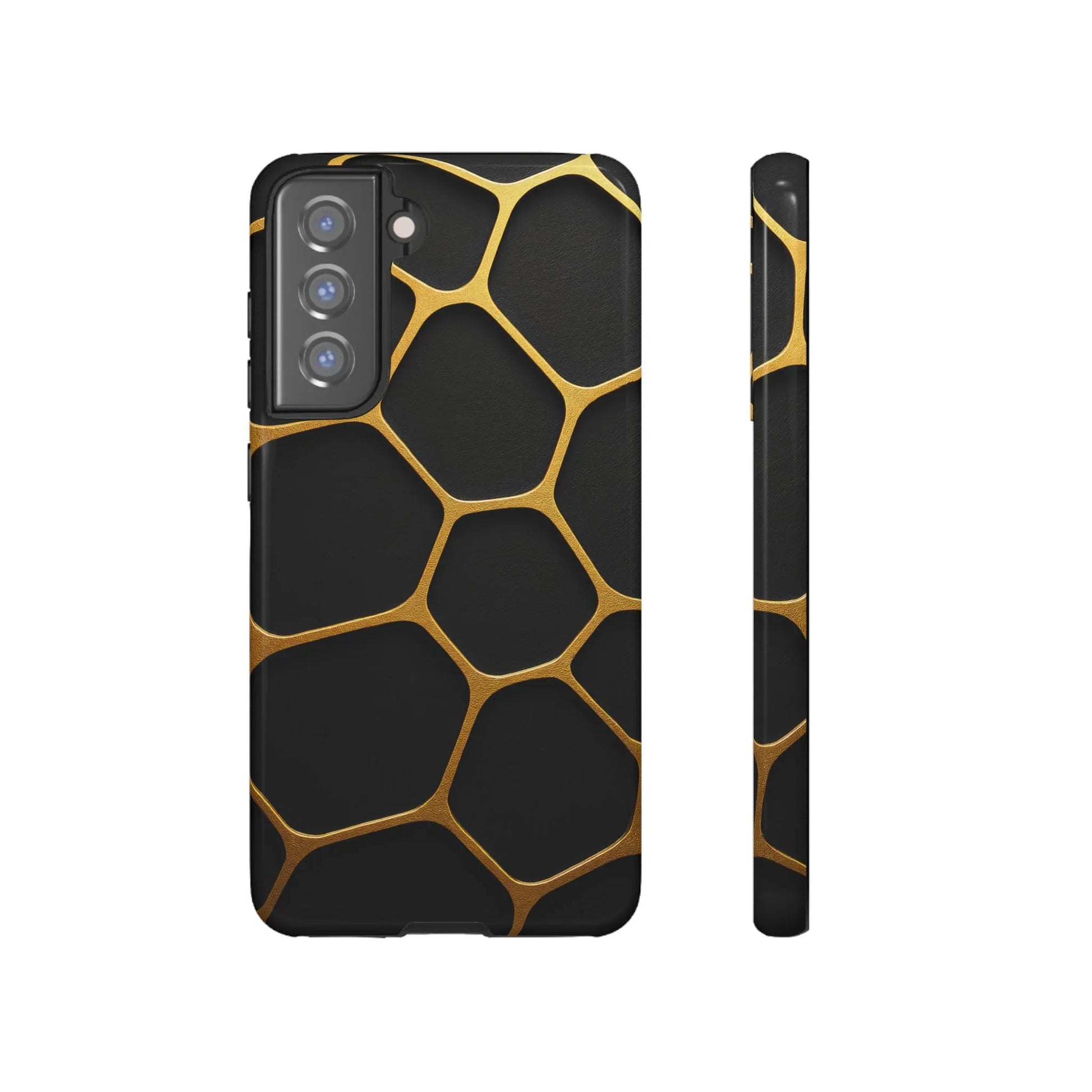 Golden Cellscape Phone Case for iPhone 8-17 and Galaxy S20-S25 - KARARMDESIGN