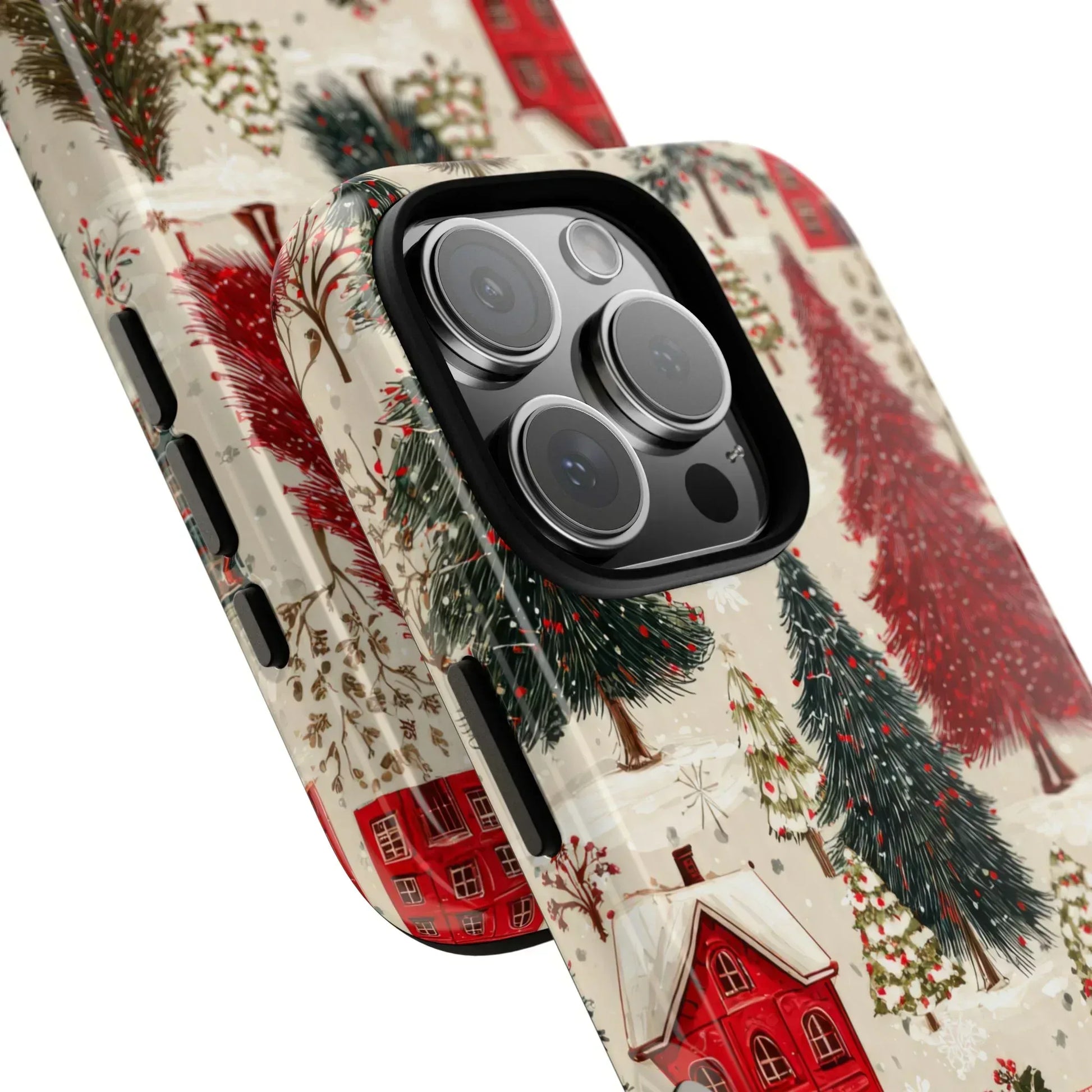 Cozy Winter Village Phone Case for iPhone 11-17 and Galaxy S10-S25 - KARARMDESIGN