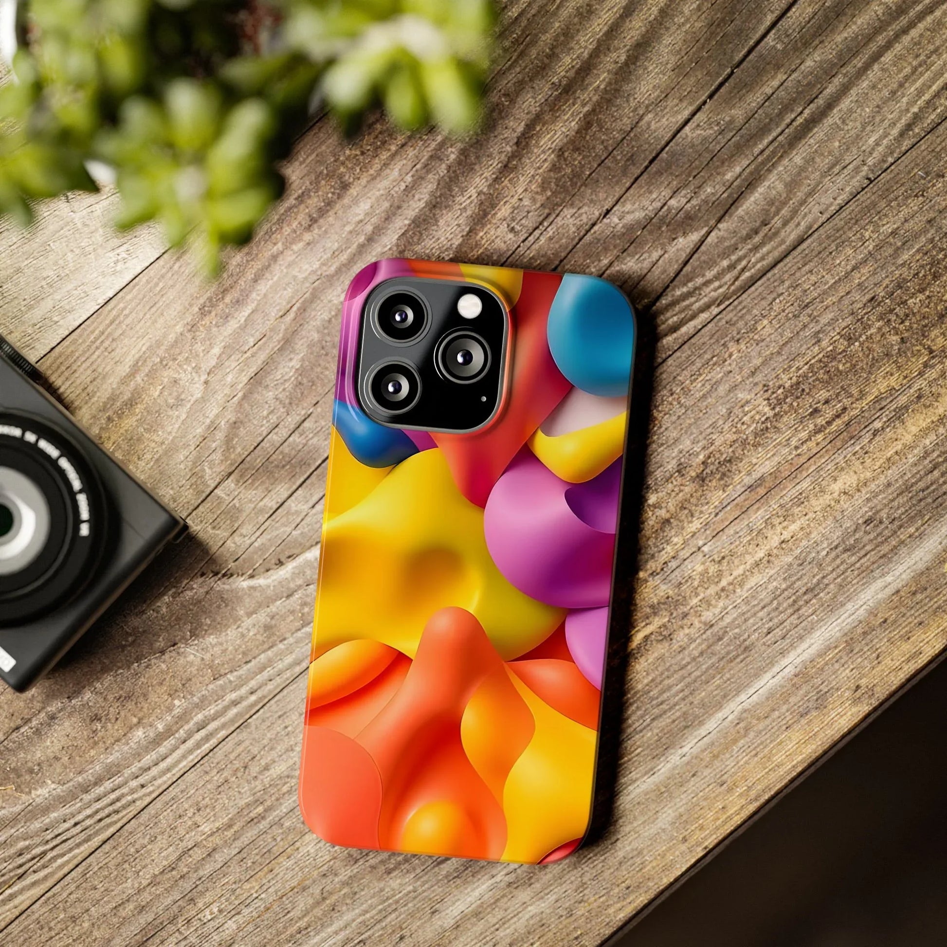 Vibrant Abstract Color Phone Case for iPhone 11-16 - KARARMDESIGN