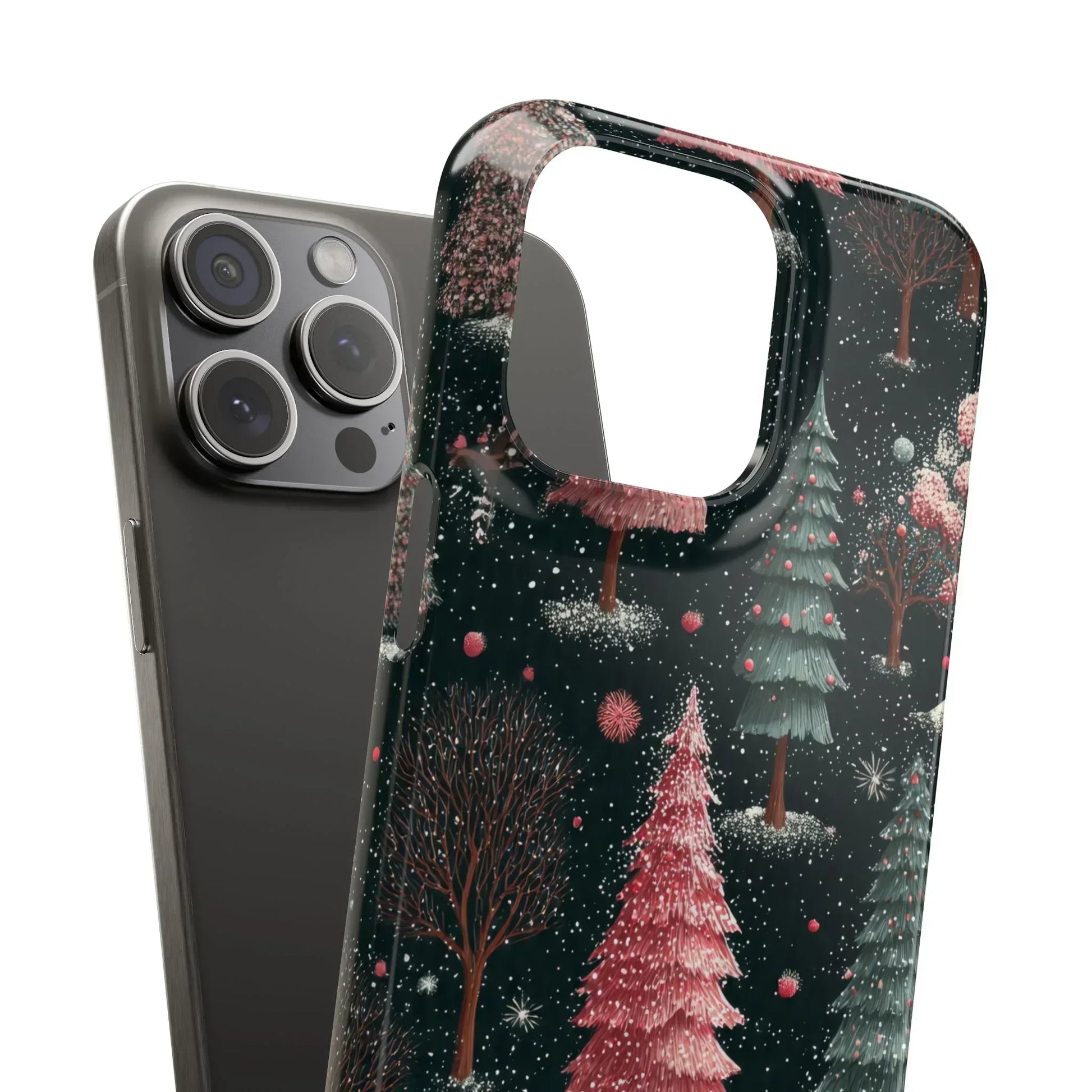 Winter Bloom Forest Phone Case for iPhone 11-17 and Galaxy S20-S25 - KARARMDESIGN