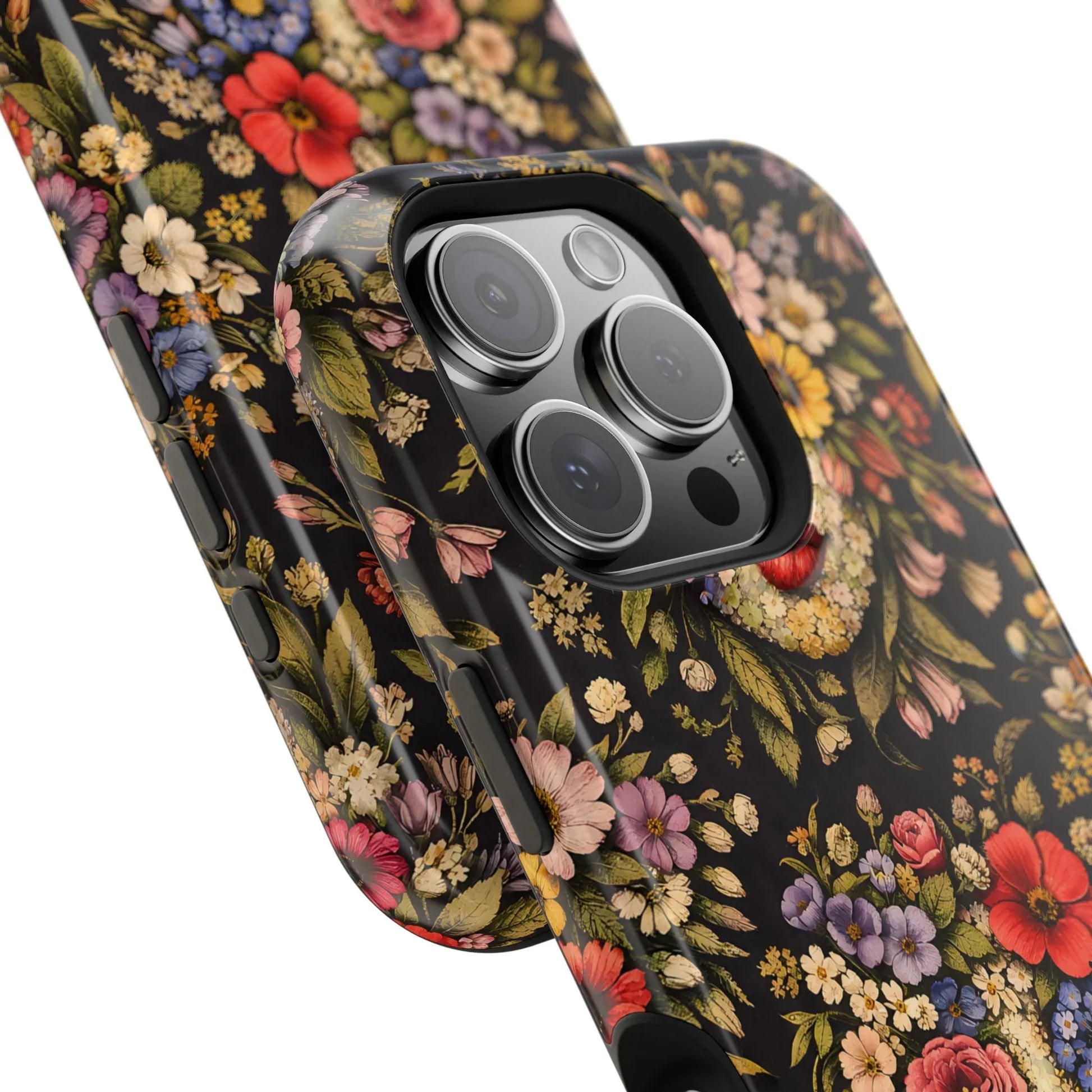 Vintage Flower Face Phone Case for iPhone 13-17 - KARARMDESIGN