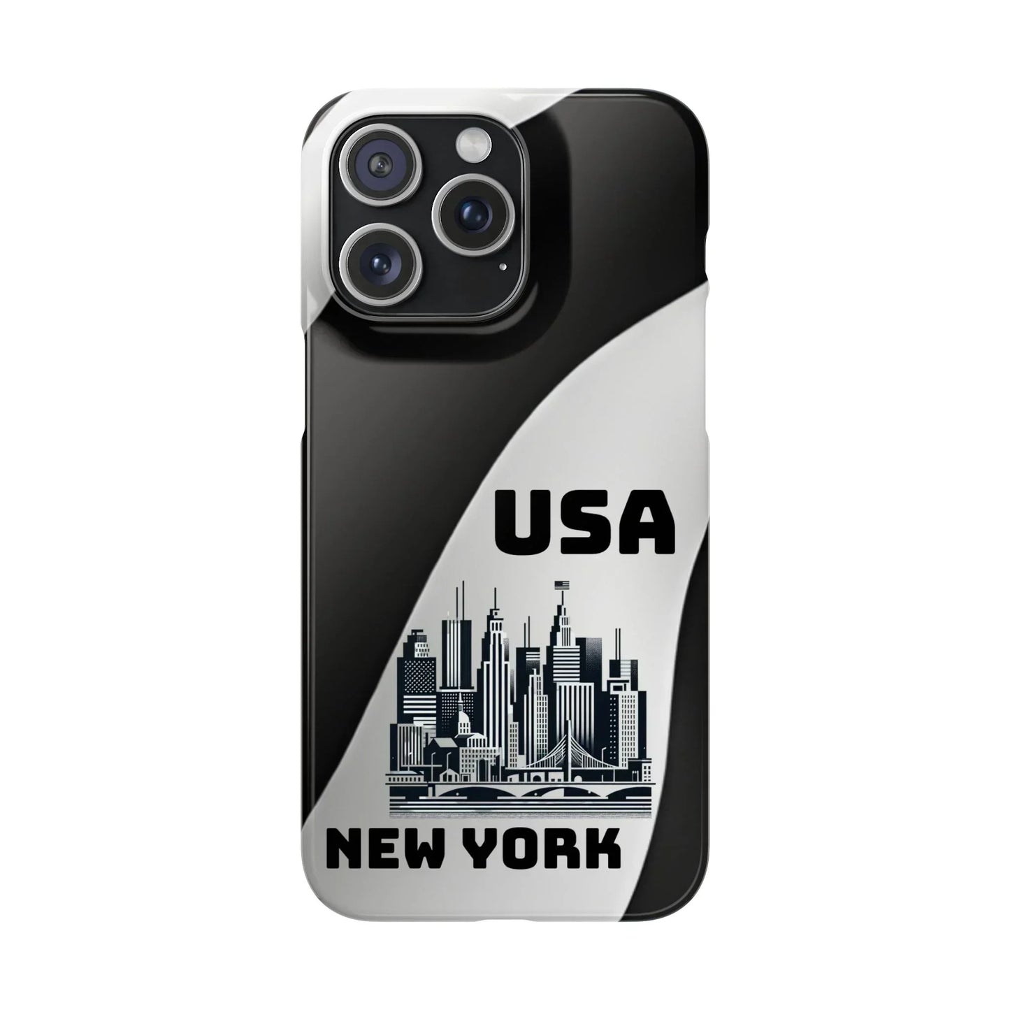 Monochrome New York City Skyline Phone Case for iPhone, Galaxy & Pixel - KarArmDesign