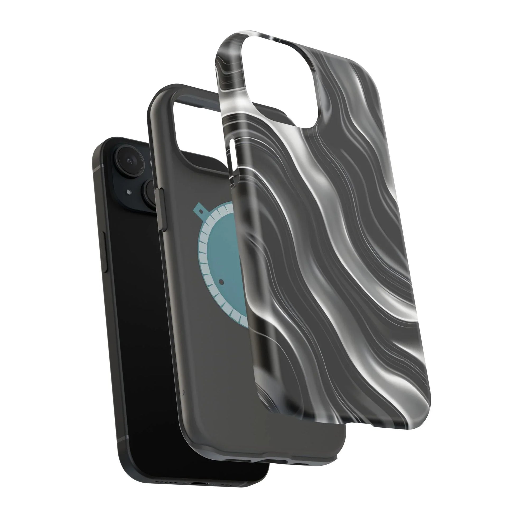 Wavy Illusion Marble Phone Case for iPhone 13-17 - KARARMDESIGN