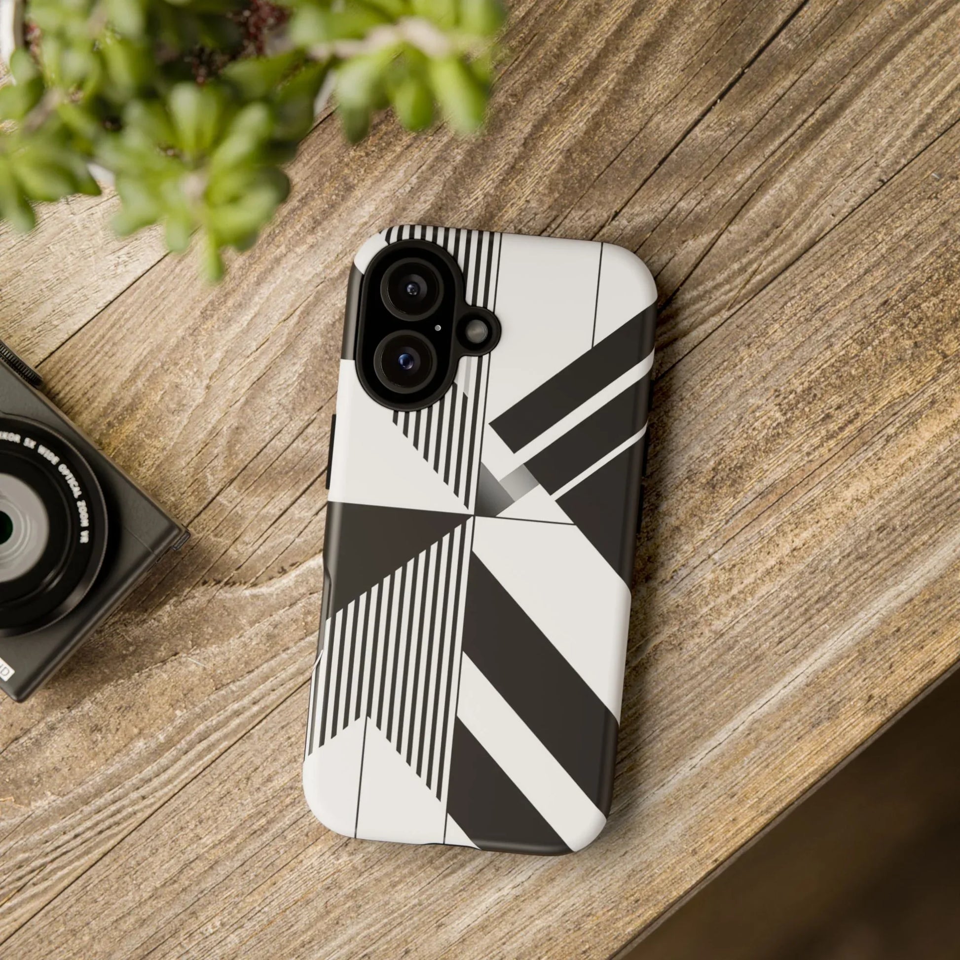 Monochrome Tough Phone Case for iPhone 11-16 and Galaxy S20–S25 - KARARMDESIGN