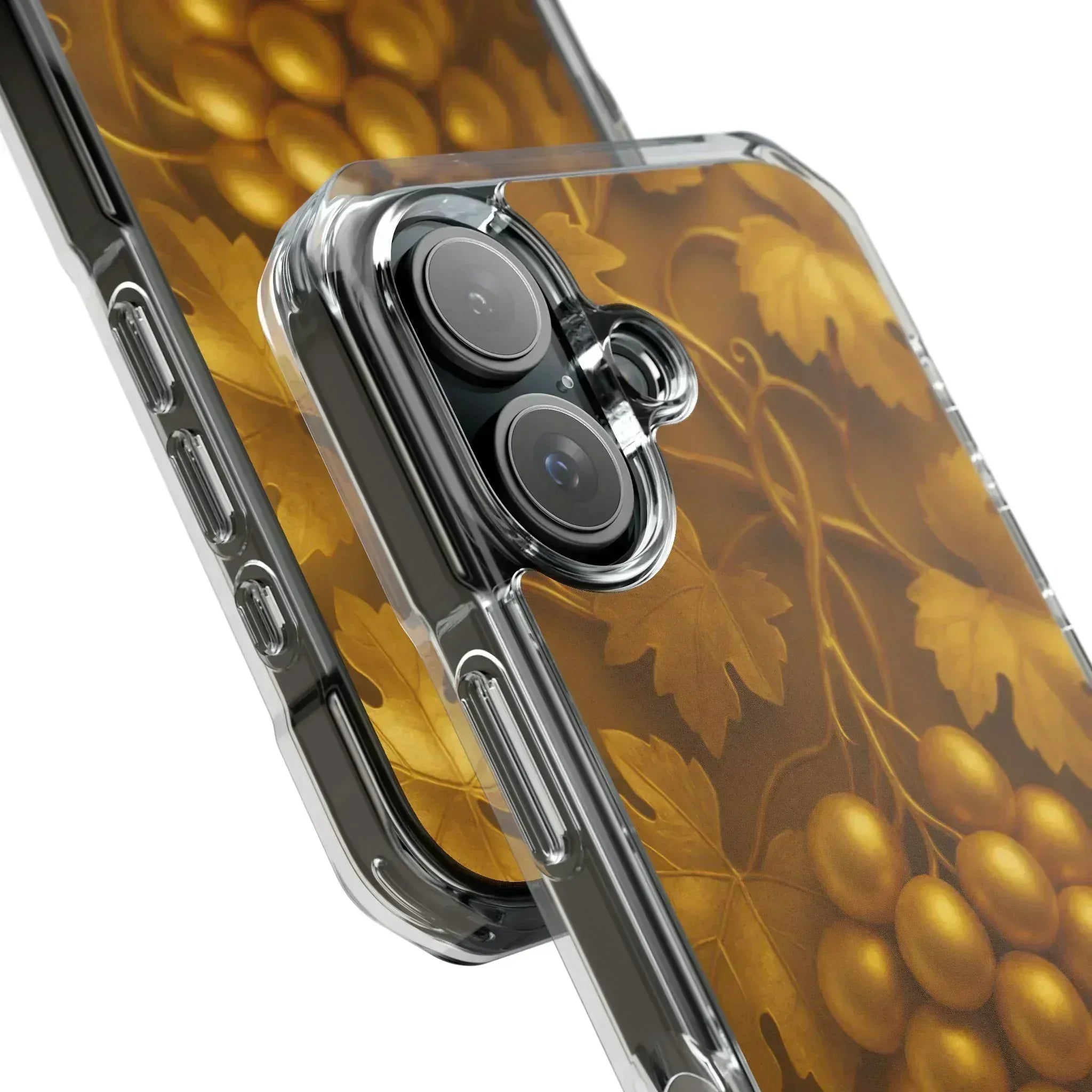 Golden Grapes Phone Case for iPhone 14–16 - KARARMDESIGN