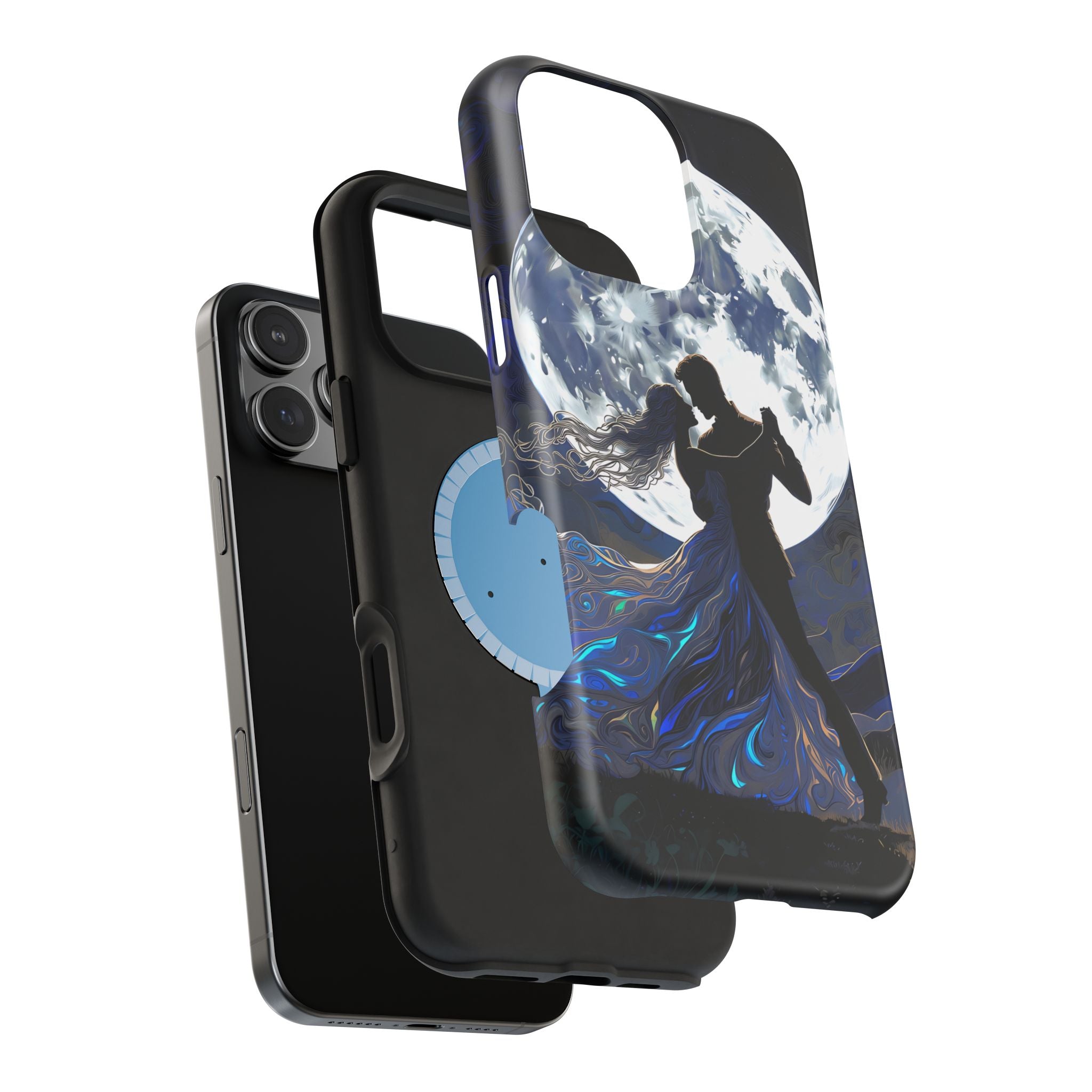 Romantic Moonlight Dance Magnetic Phone Case – iPhone 15–17 & Samsung Galaxy S26