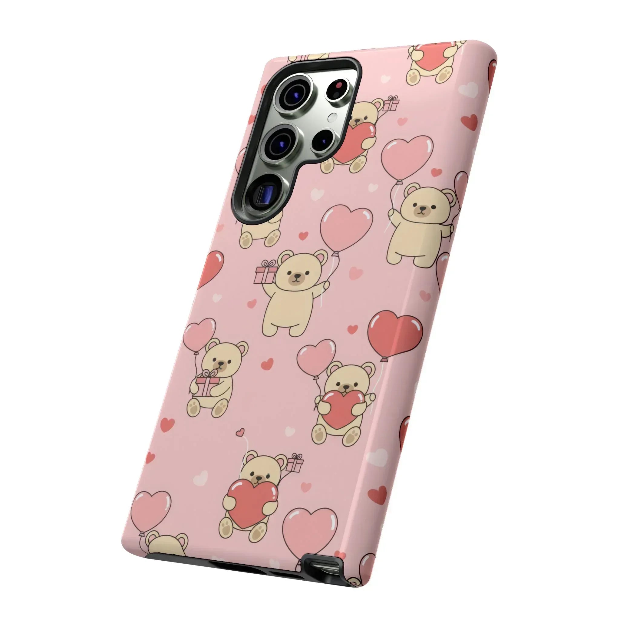 Teddy's Valentine Parade Phone Case for iPhone 11-17 and Galaxy S21-S25 - KARARMDESIGN