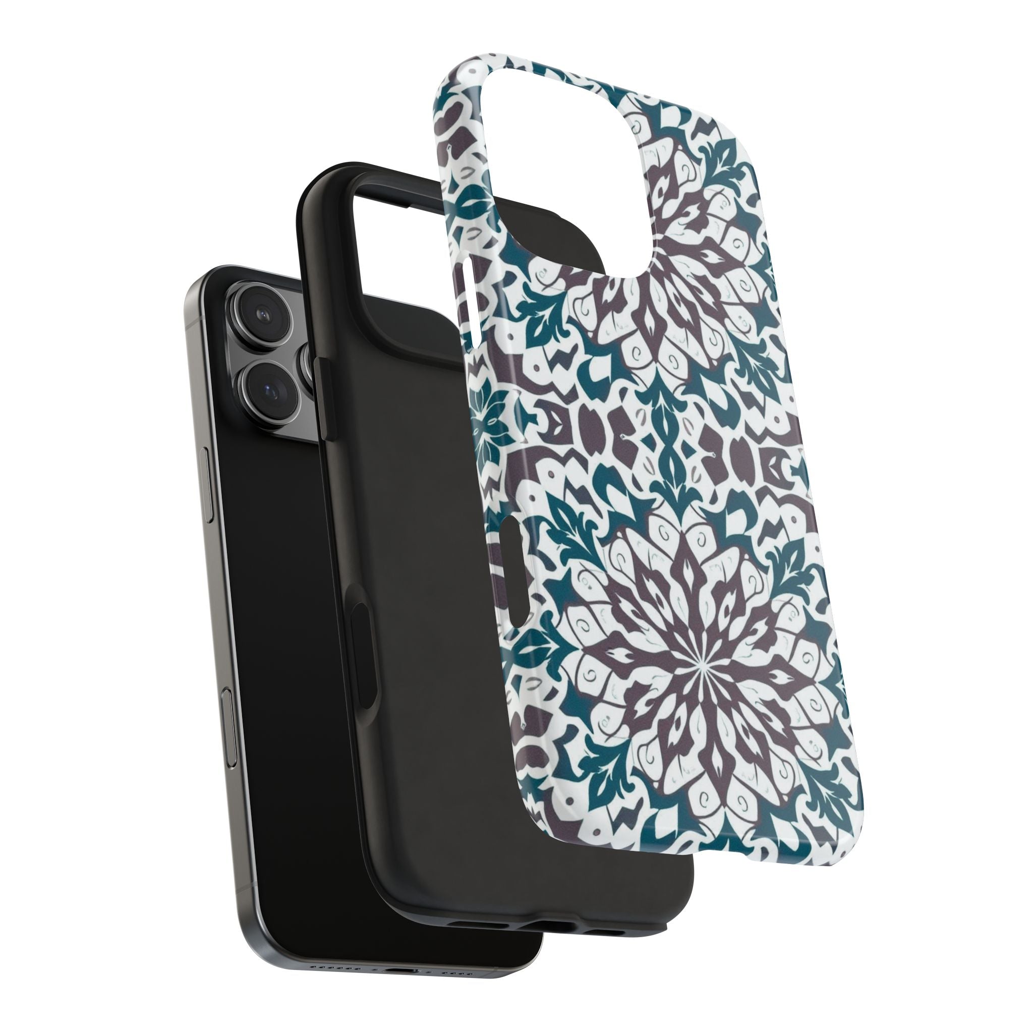 Symmetrical Mandala Phone Case for iPhone 11-17 and Galaxy S21-S25