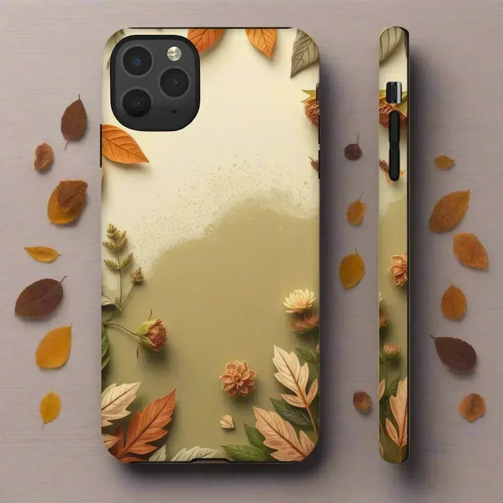 Autumn Leaves Phone Case for iPhone 8–16 and Galaxy S10–S25 - KARARMDESIGN