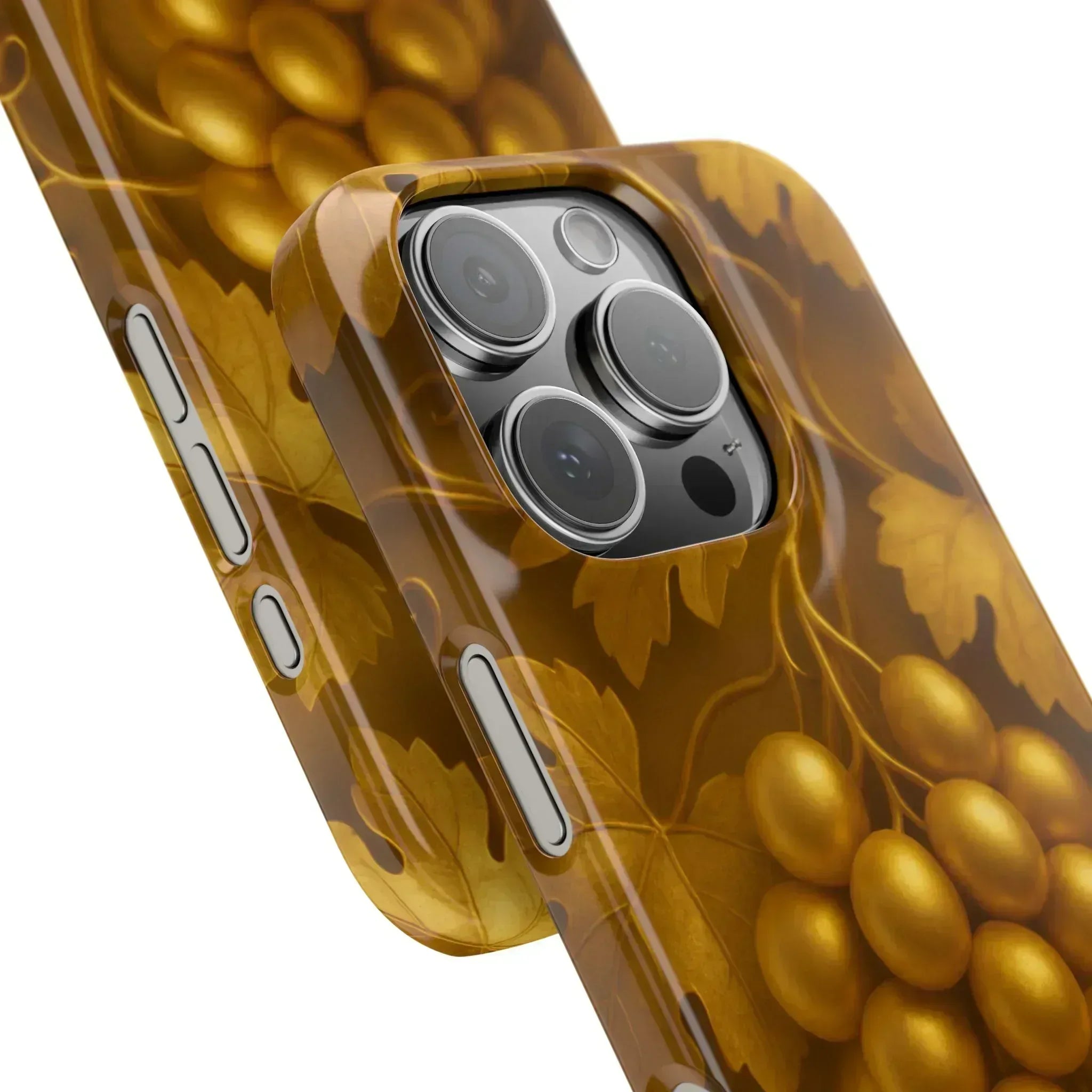 Golden Grapes Phone Case for iPhone 8–16 - KARARMDESIGN