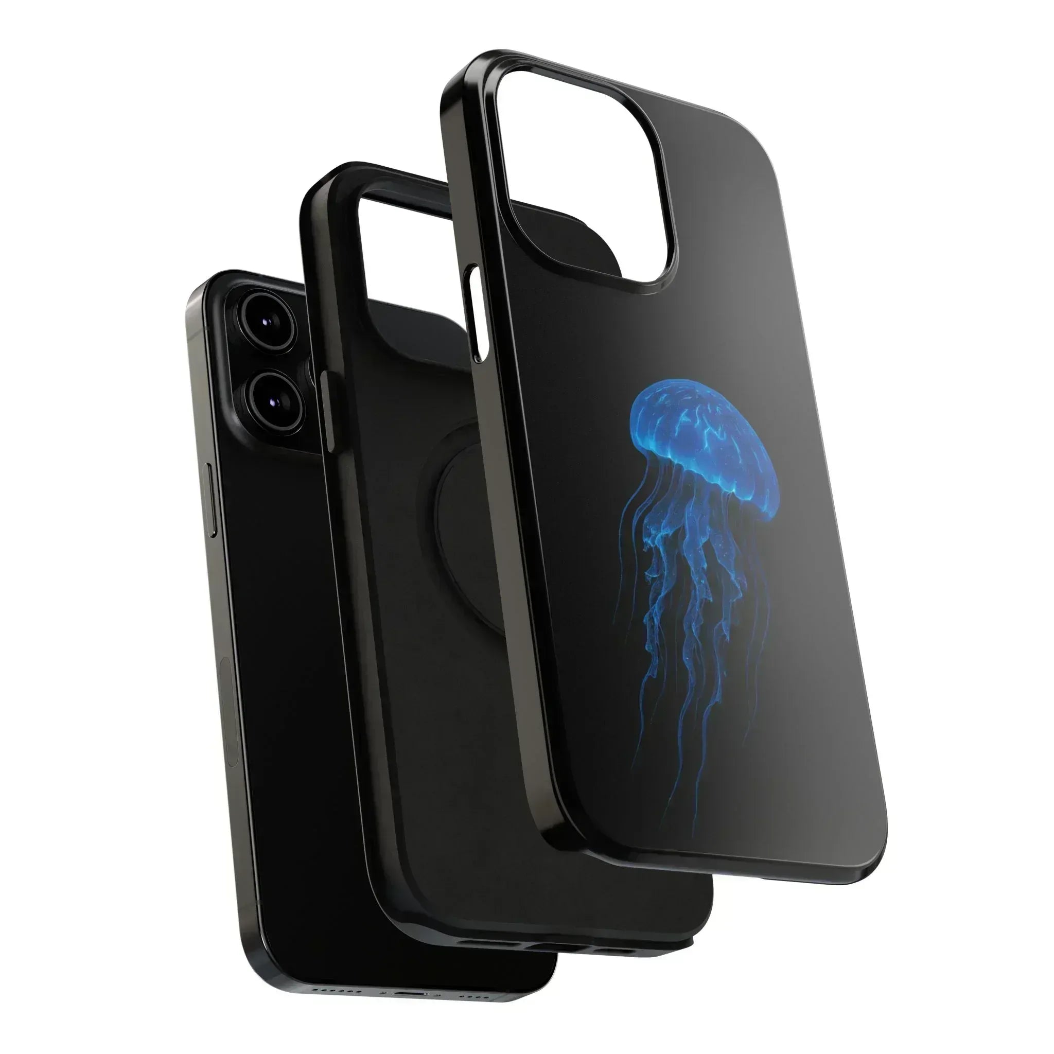 Blue Jellyfish Phone Case for iPhone 12-16 and Galaxy S21-S22 - KARARMDESIGN