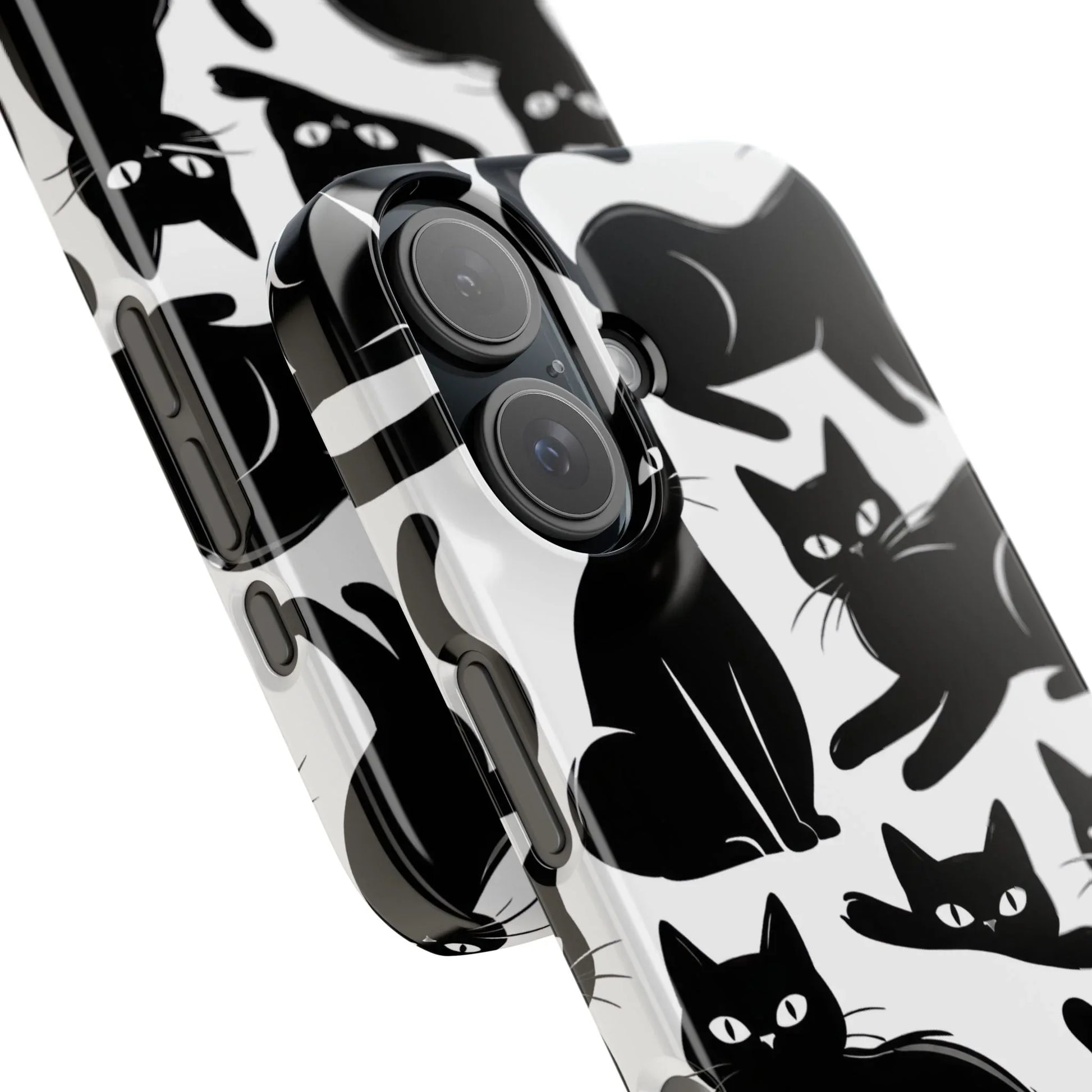 Black Cats Phone Case for iPhone 11-17 and Galaxy S20-S25 - KARARMDESIGN