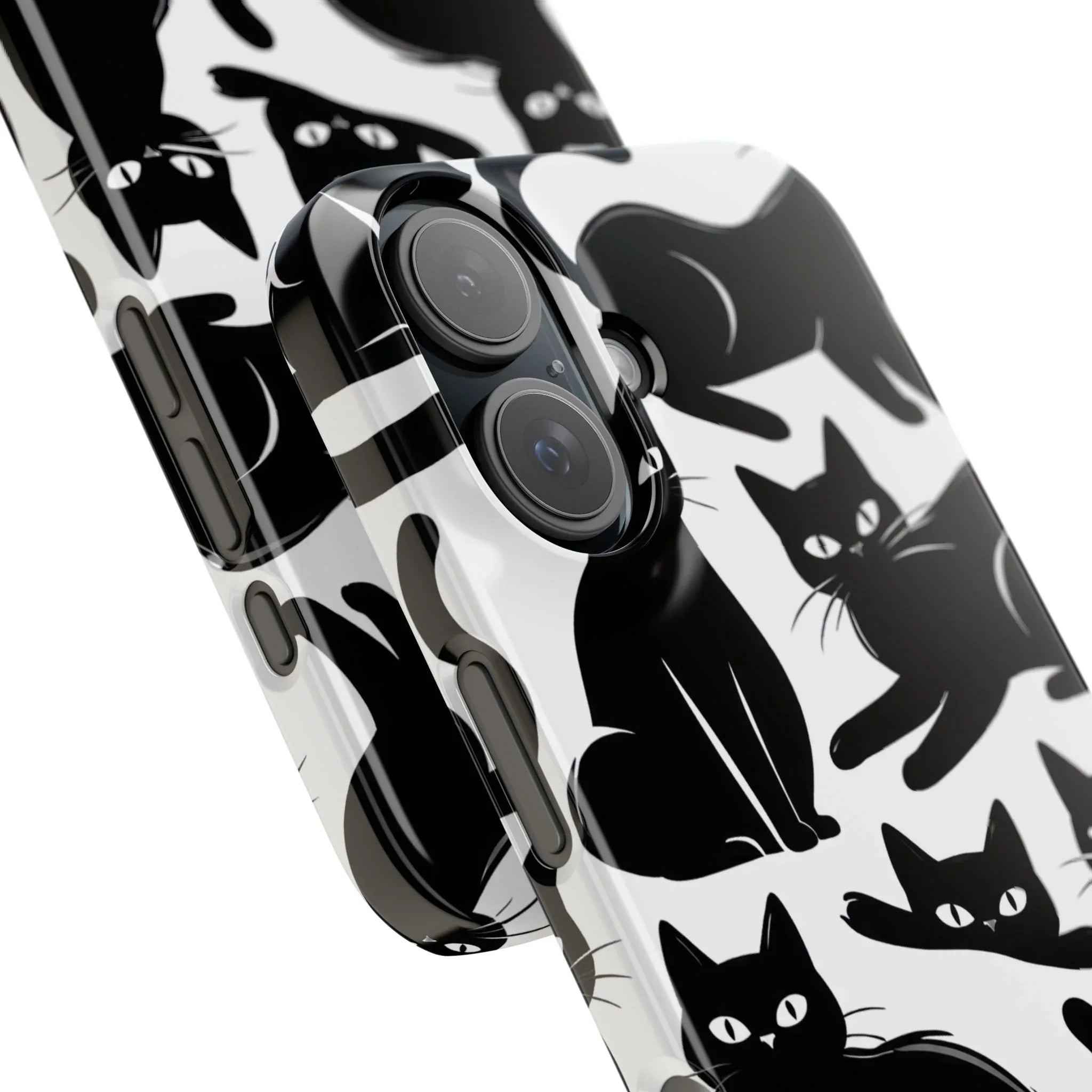 Black Cats Phone Case for iPhone 11-17 and Galaxy S20-S25 - KARARMDESIGN
