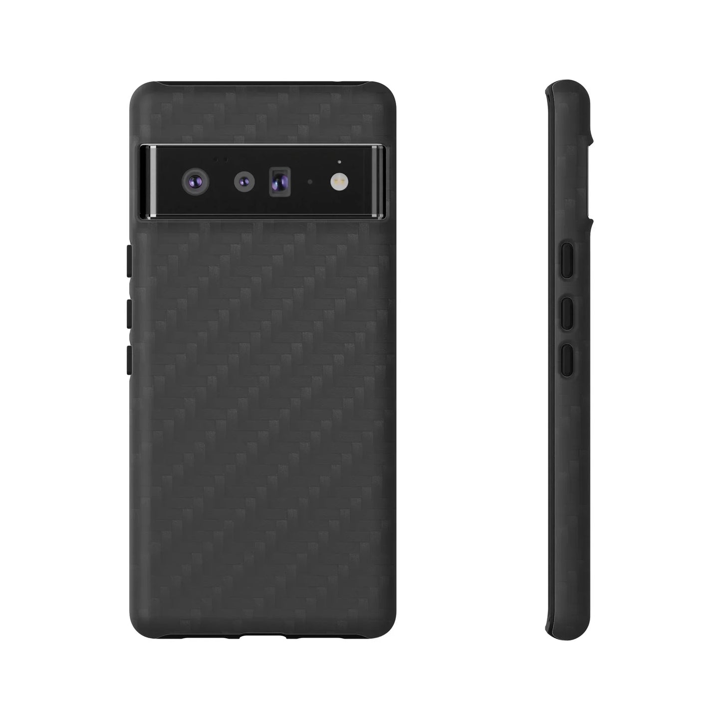 Black Carbon Phone Case Tough Case for iPhone 8-16 and Google Pixel up to 9 Models - KarArmDesign
