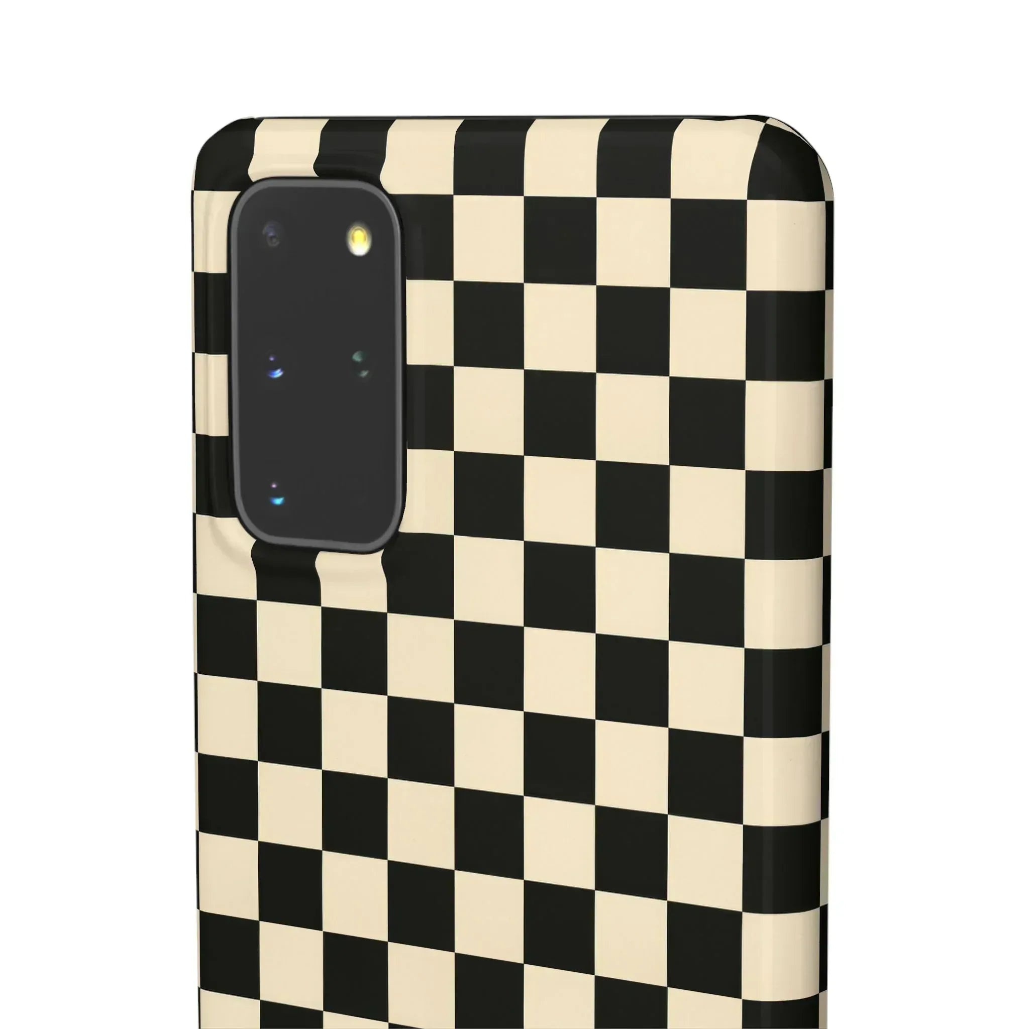 Stylish Matte Checker Phone Case for iPhone 11-17 and Galaxy S20-S25 - KARARMDESIGN