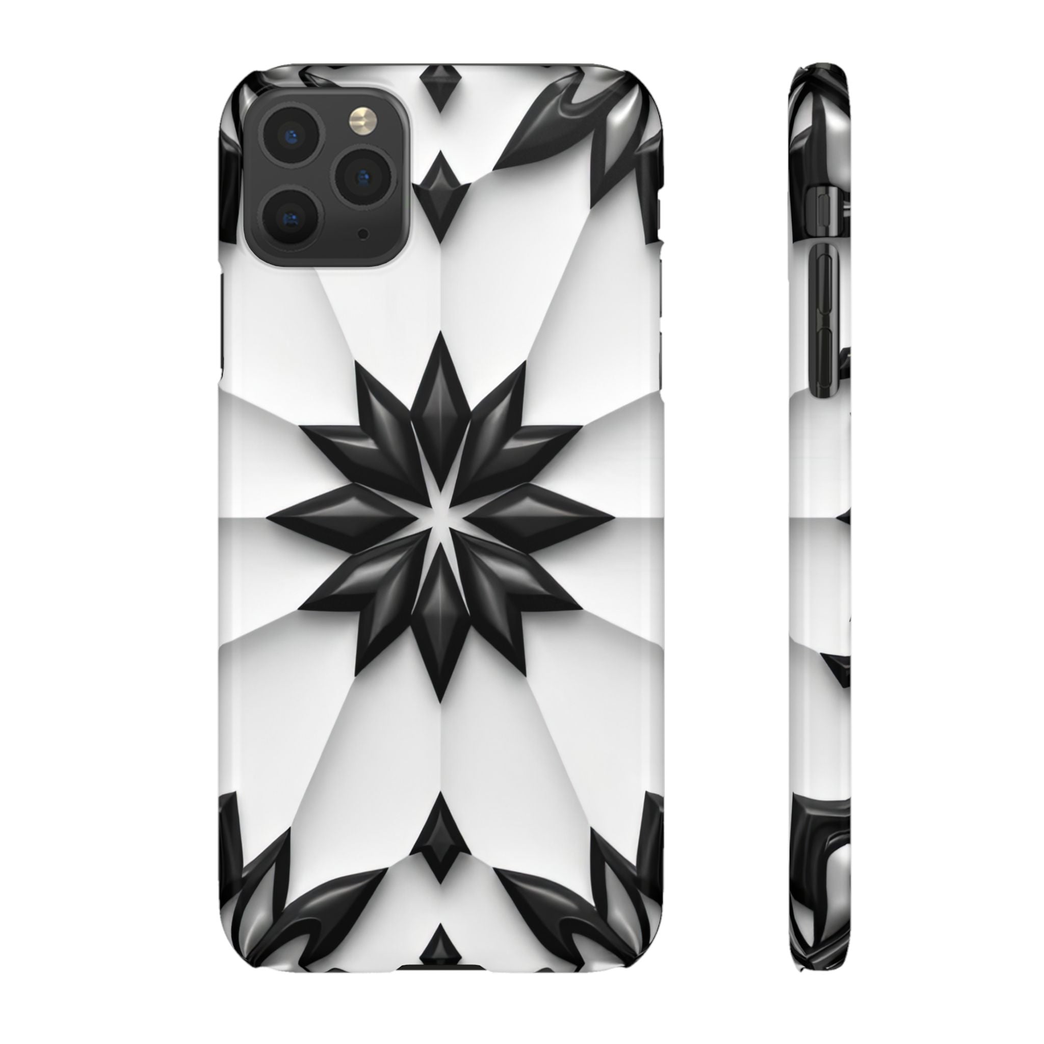 Black & White Geometric Snap Case for iPhone & Samsung Galaxy