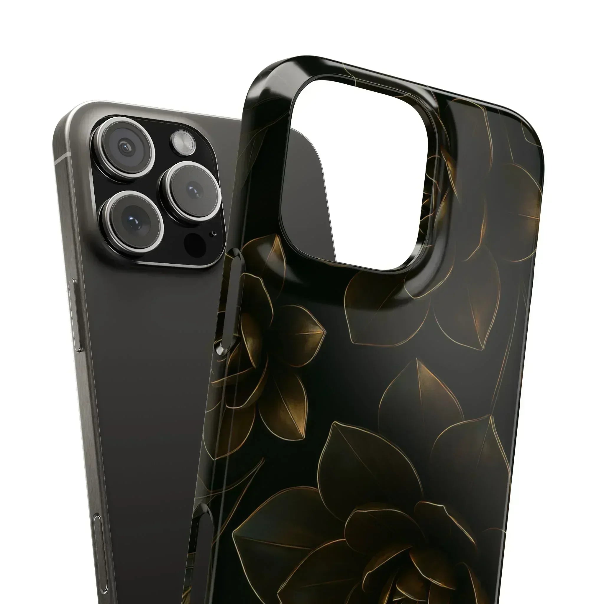 Metal Flower Phone Case for iPhone 8-16 and Galaxy S20-S24 - KARARMDESIGN