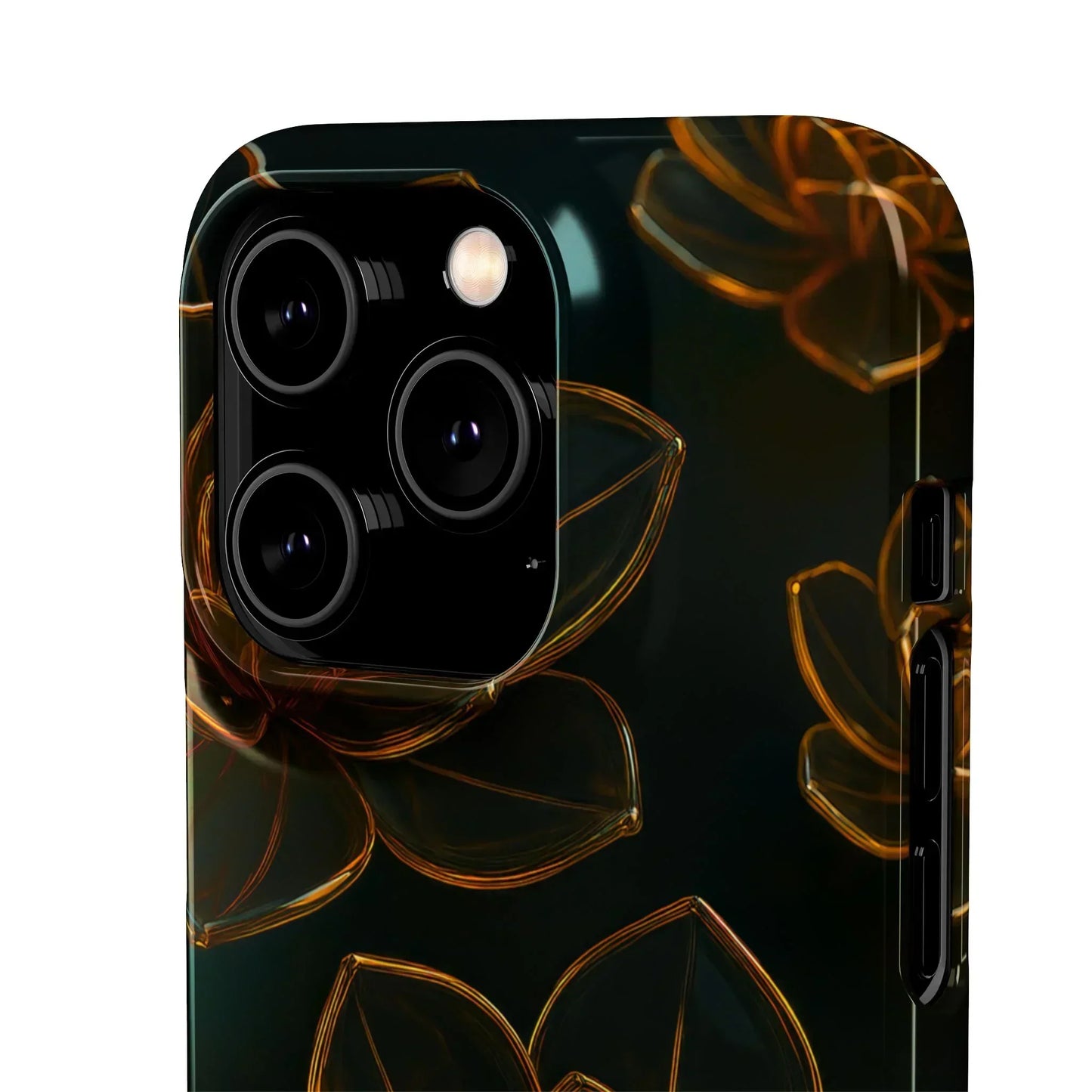 Glass Flower Phone Case for iPhone 7-16 and Galaxy S10-S24 Models