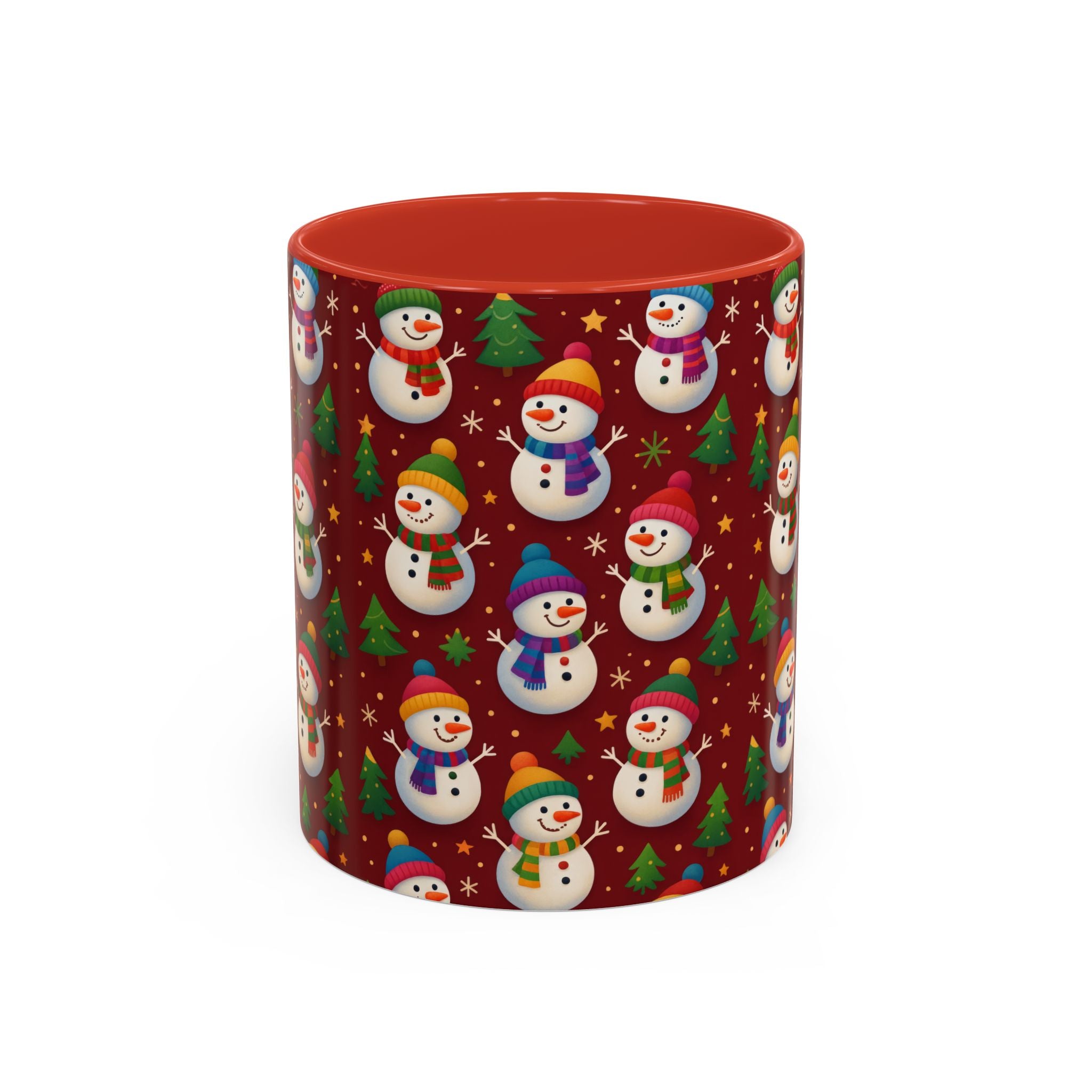 Festive Snowman Parade Accent Coffee Mug (11oz)