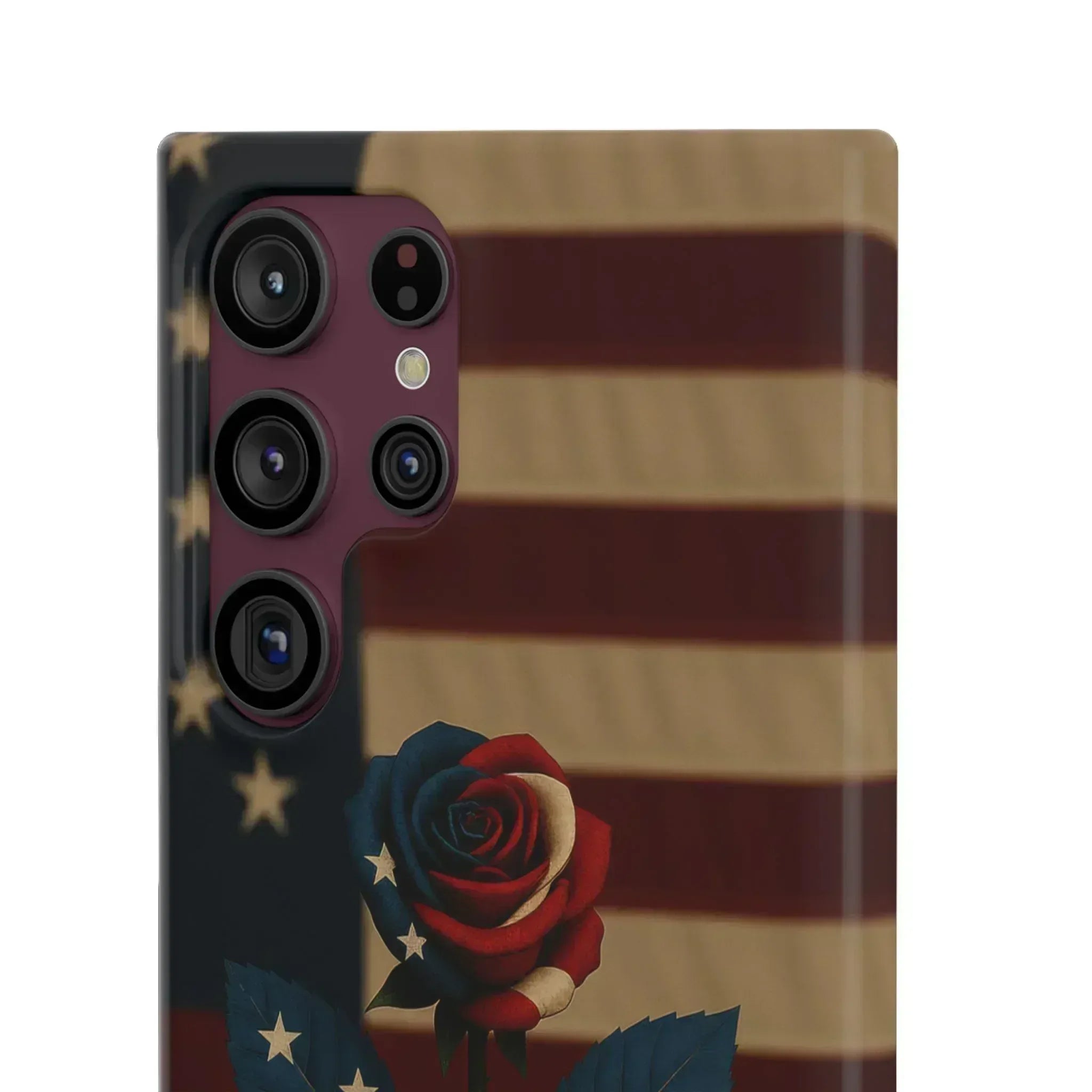 American Rose Flag Phone Case for iPhone 8-16 and Galaxy S10-S24 - KARARMDESIGN