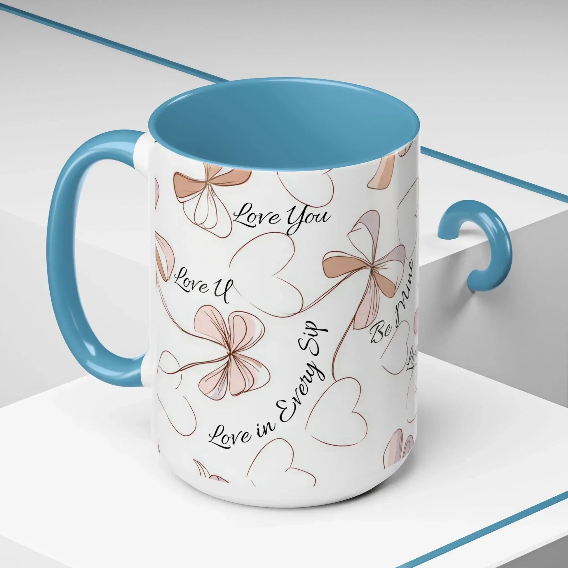 Love Messages Accent Coffee Mug (11, 15oz) - KARARMDESIGN
