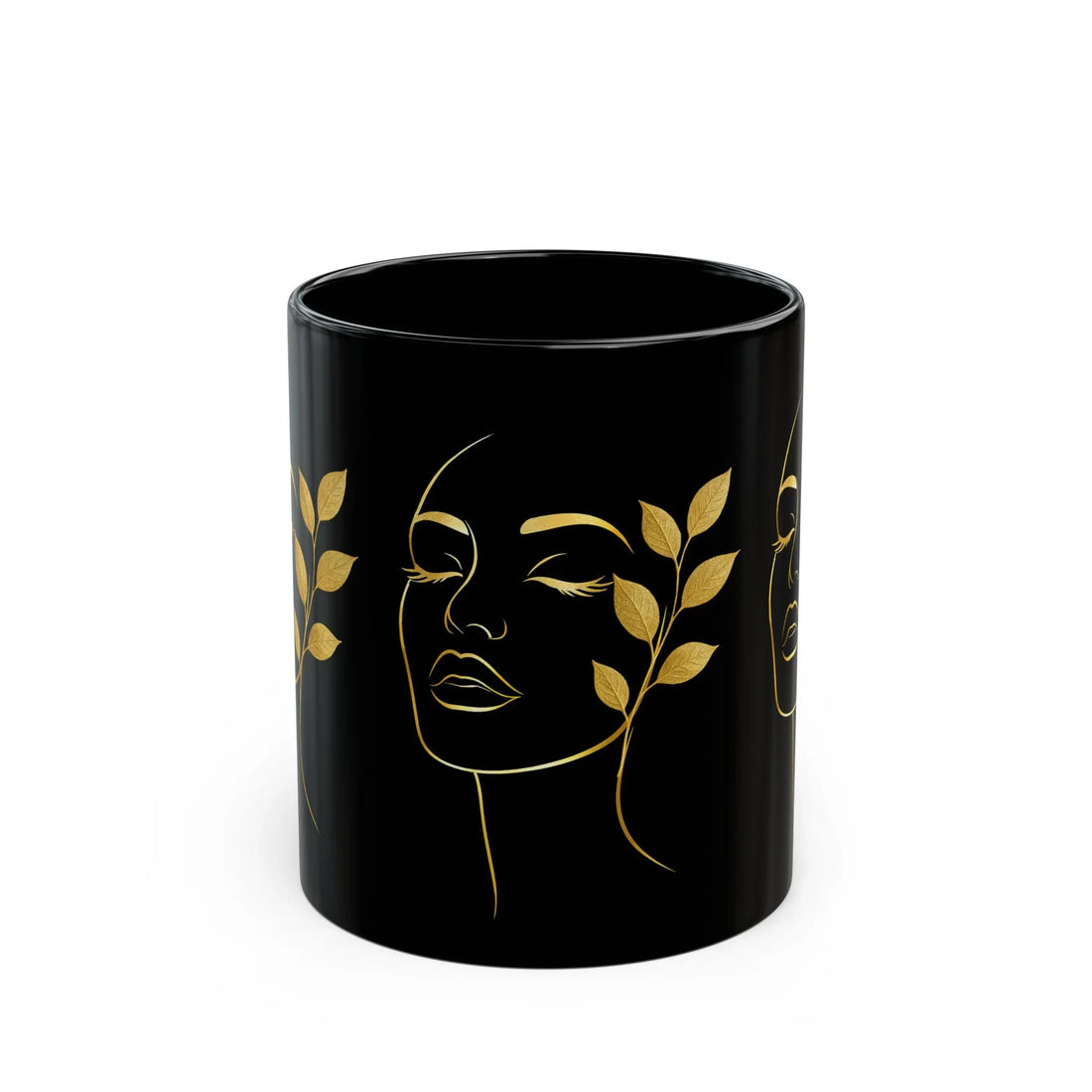 Golden Muse Mug - Black Mug (11oz, 15oz) - KARARMDESIGN