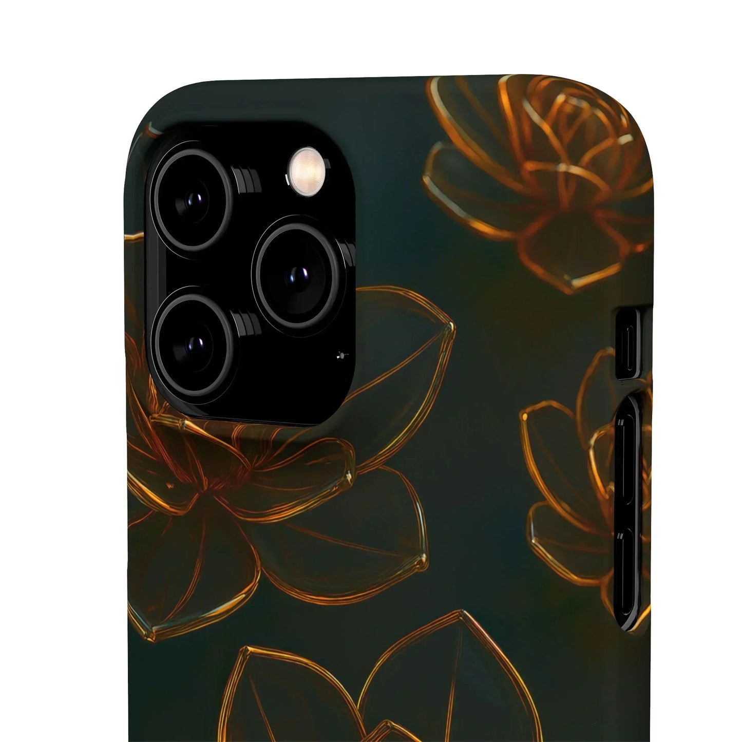 Glass Flower Phone Case for iPhone 7-16 and Galaxy S10-S24 Models