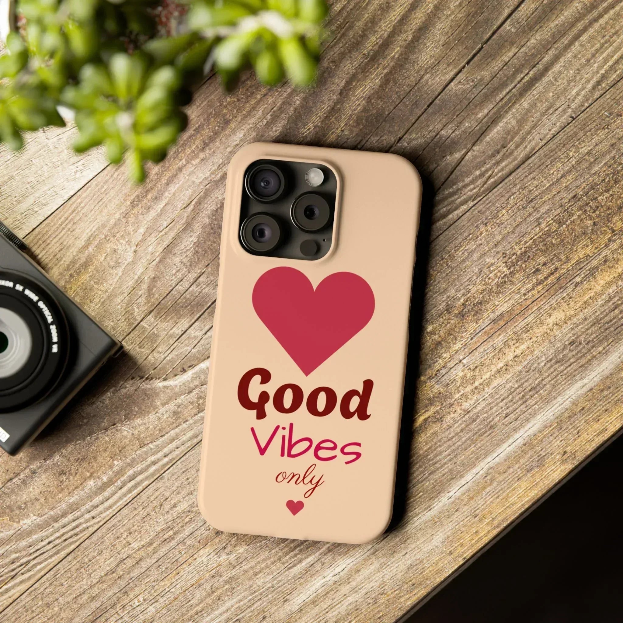 Good Vibes Only Slim Phone Case for iPhone 11-16 - KARARMDESIGN