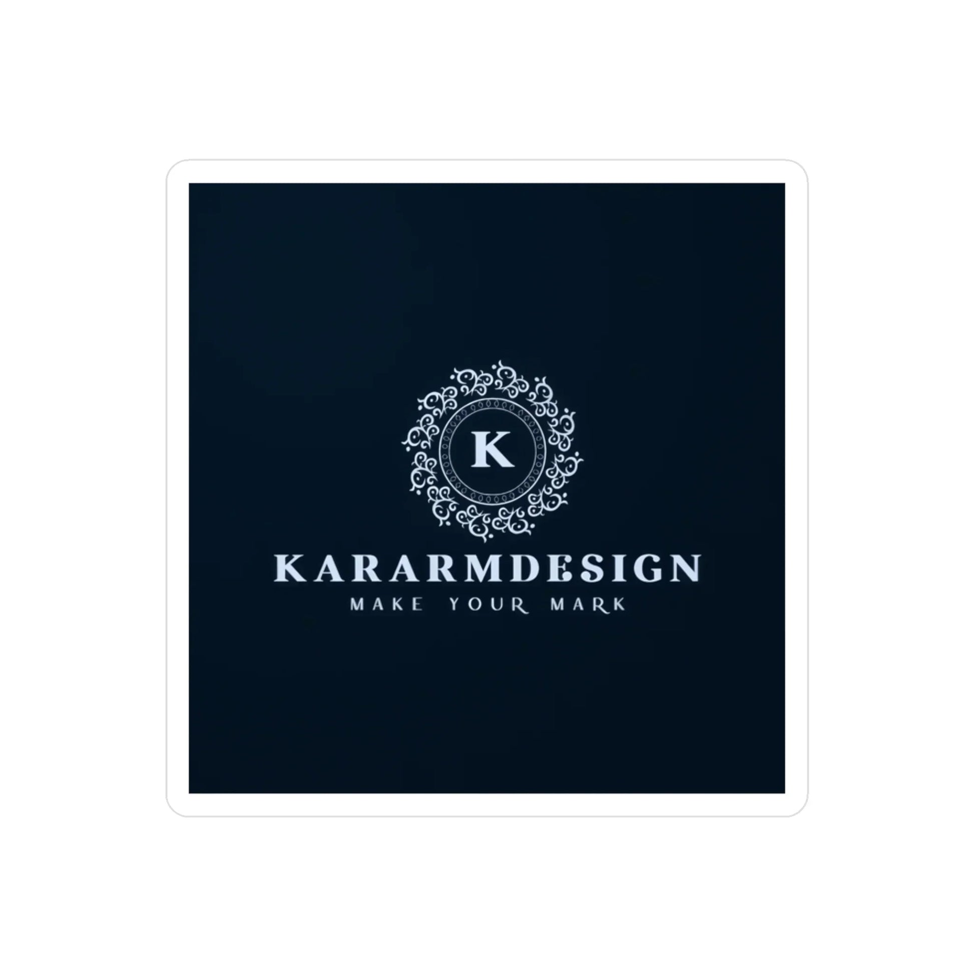KARARMDESIGN Brand Logo – Kiss-Cut Vinyl Decal | Artistic Waterproof Sticker for Laptops, Journals, and More - KarArmDesign