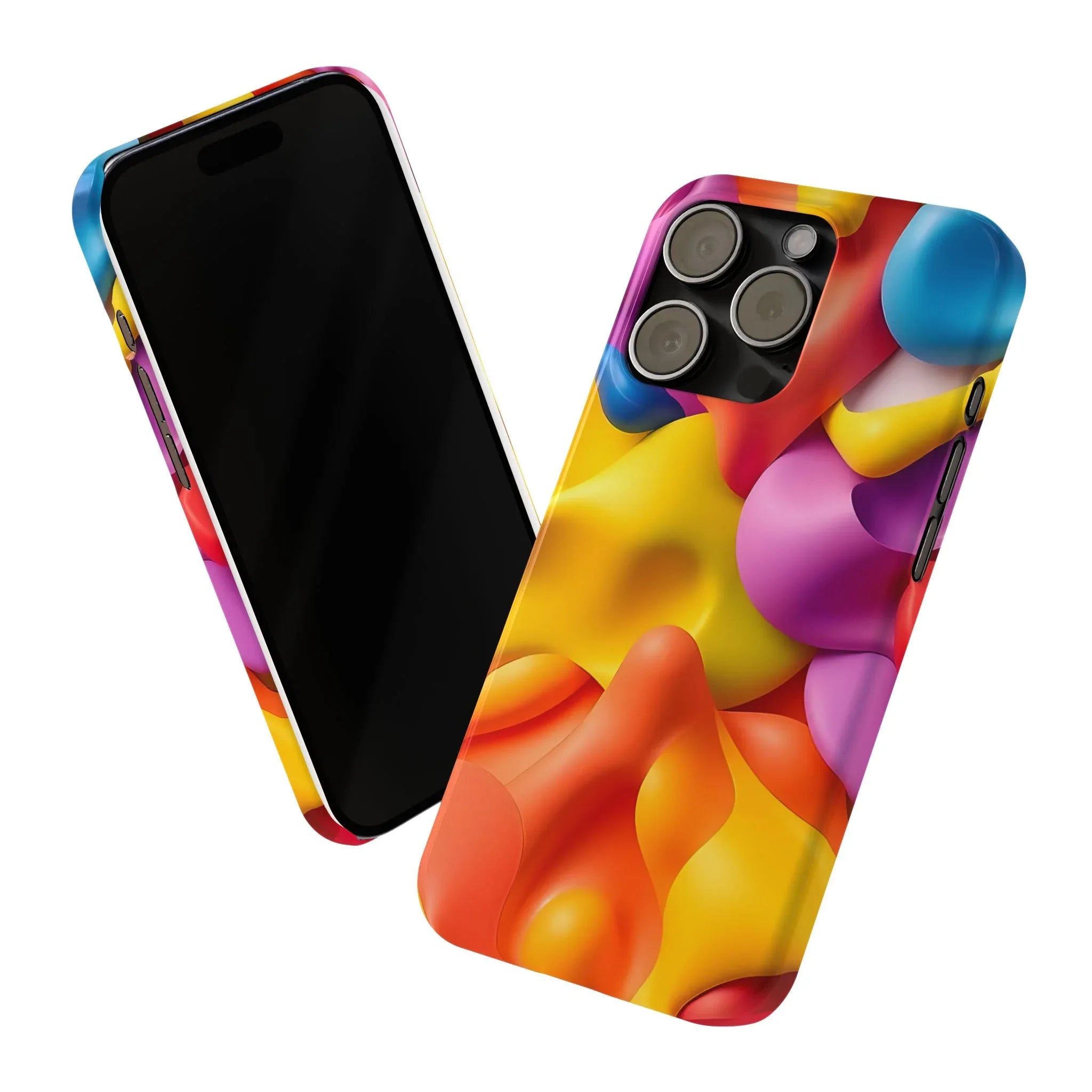 Vibrant Abstract Color Phone Case for iPhone 11-16 - KARARMDESIGN