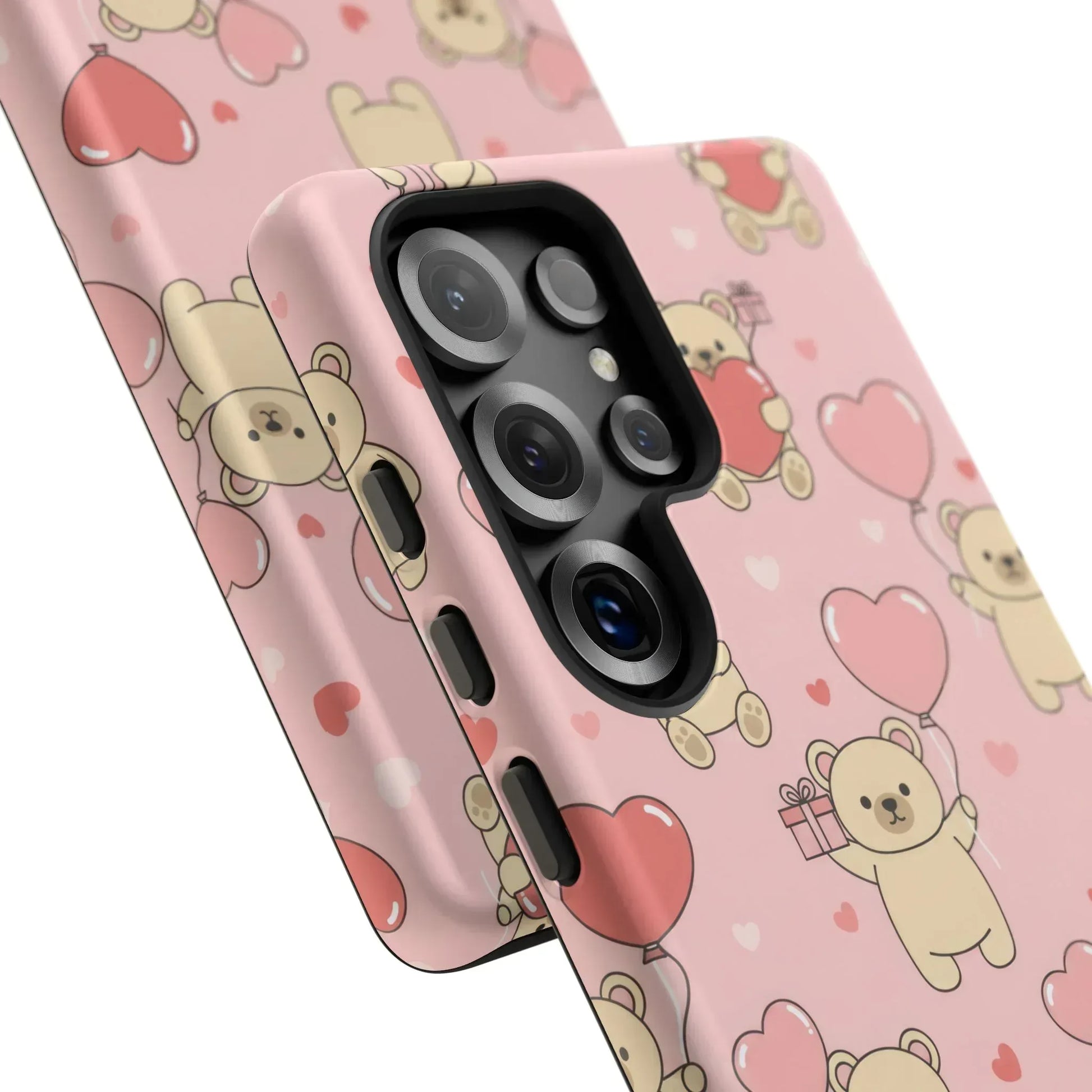 Teddy's Valentine Parade Phone Case for iPhone 11-17 and Galaxy S21-S25 - KARARMDESIGN