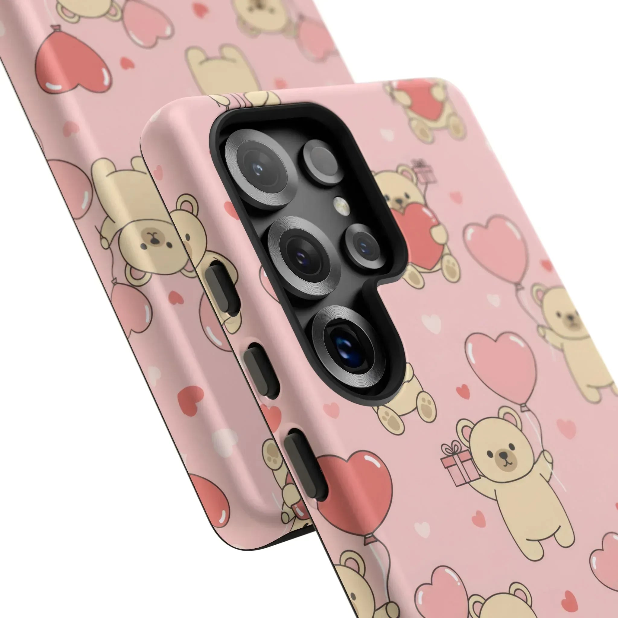 Teddy's Valentine Parade Phone Case for iPhone 11-17 and Galaxy S21-S25 - KARARMDESIGN