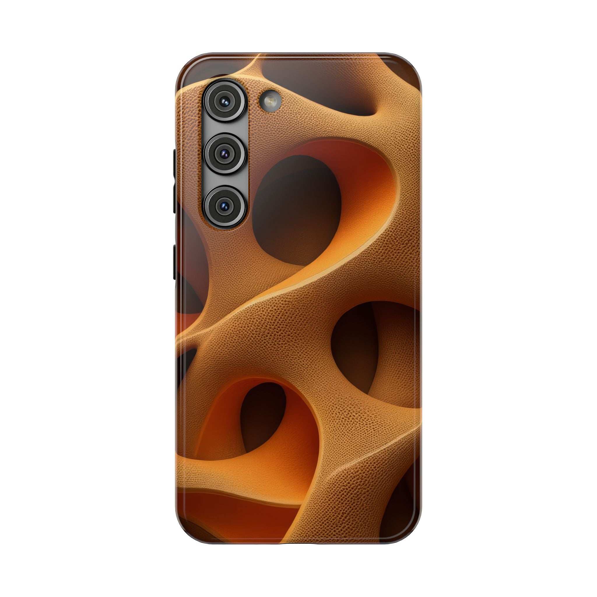 Amber Flow Phone Case for iPhone 11-17 and Samsung Galaxy S21-S26 Models