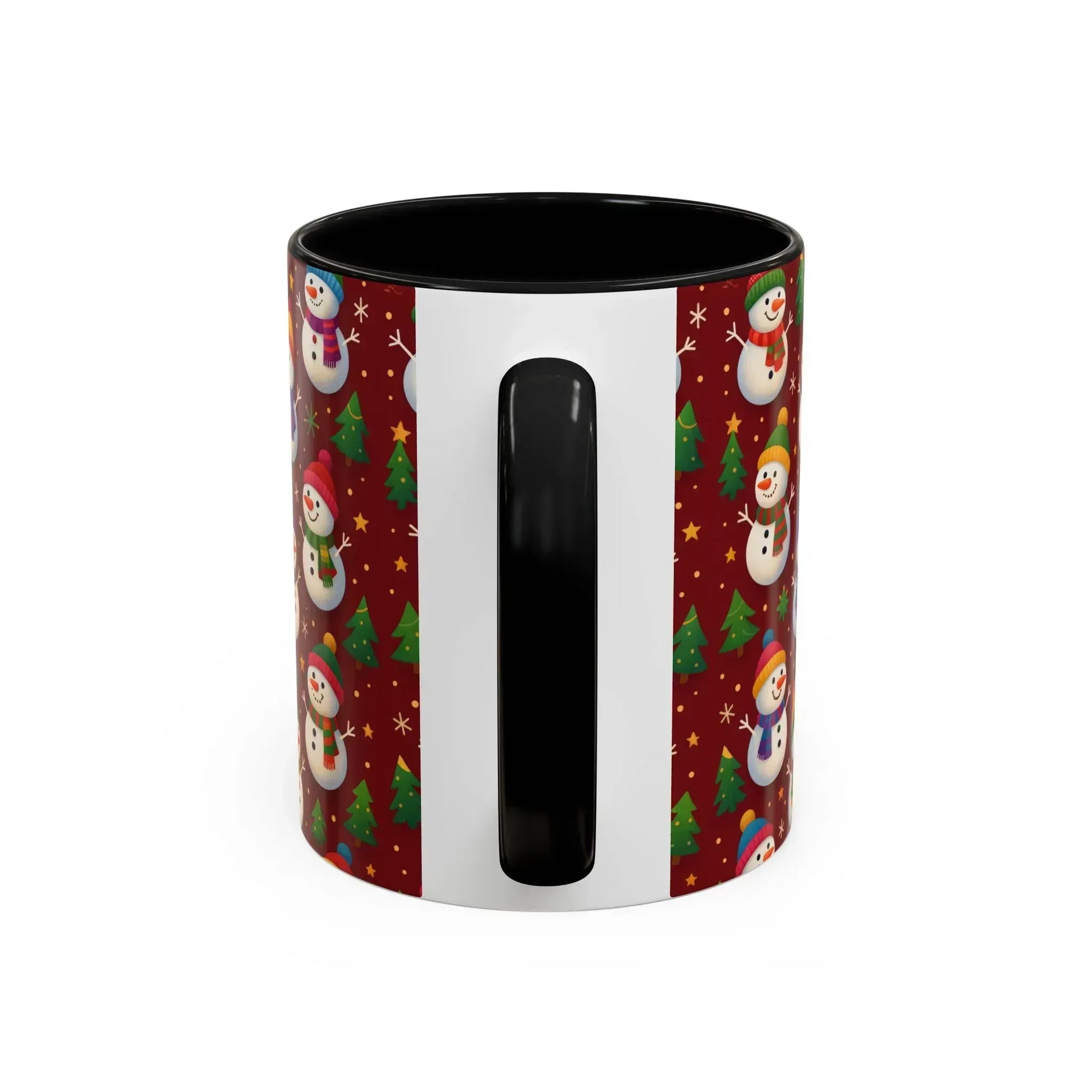 Festive Snowman Parade Accent Coffee Mug (11oz) - KARARMDESIGN
