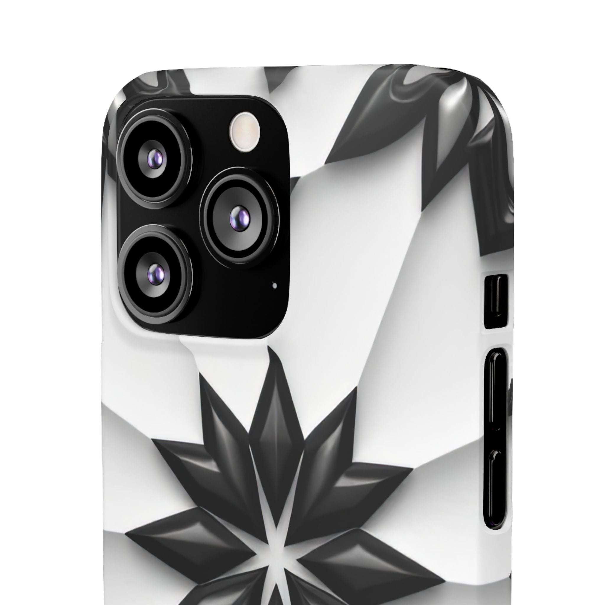 Black & White Geometric Snap Case for iPhone & Samsung Galaxy