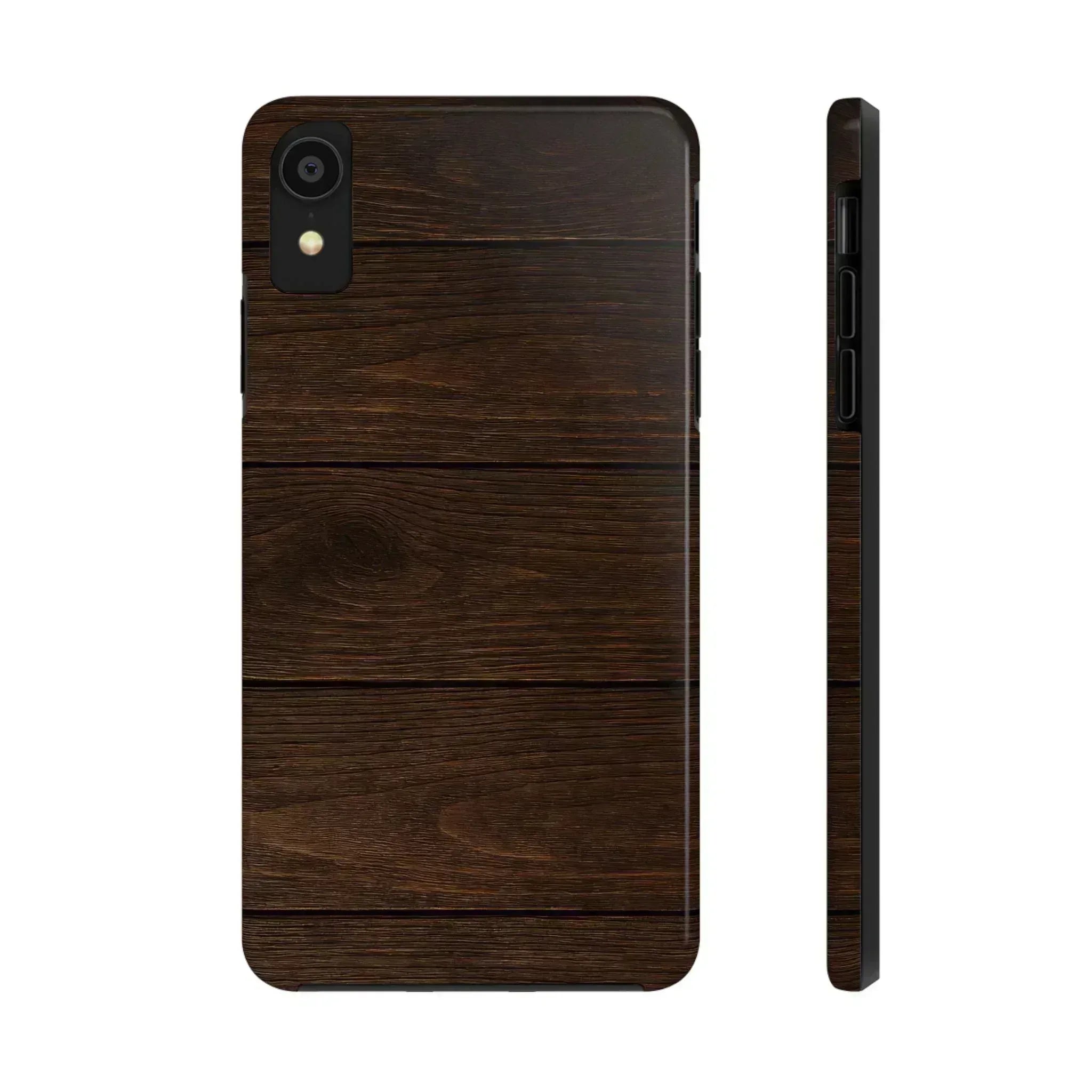 Dark Wood Grain Phone Case for iPhone and Galaxy - KARARMDESIGN