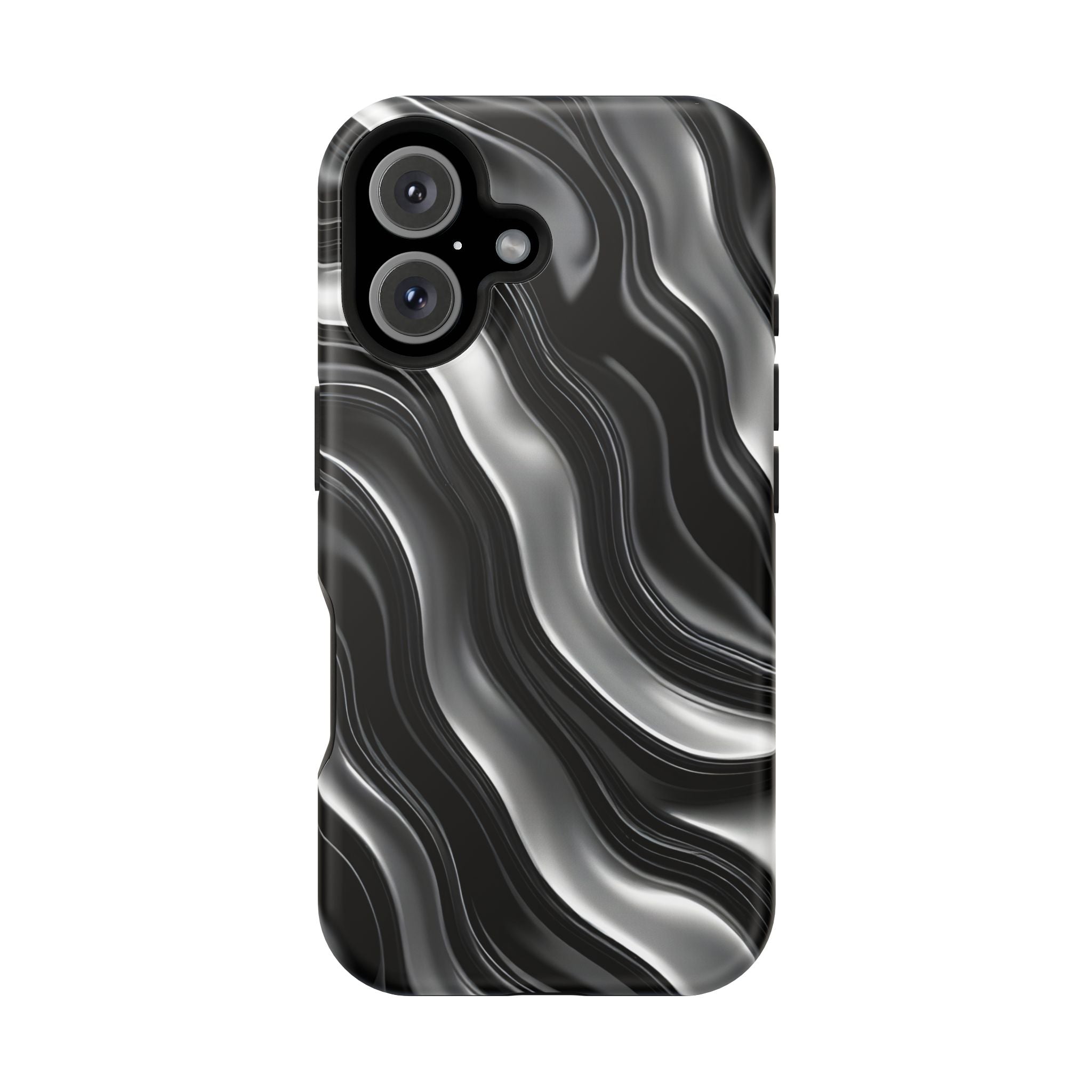 Wavy Illusion Marble Phone Case for iPhone 13-17