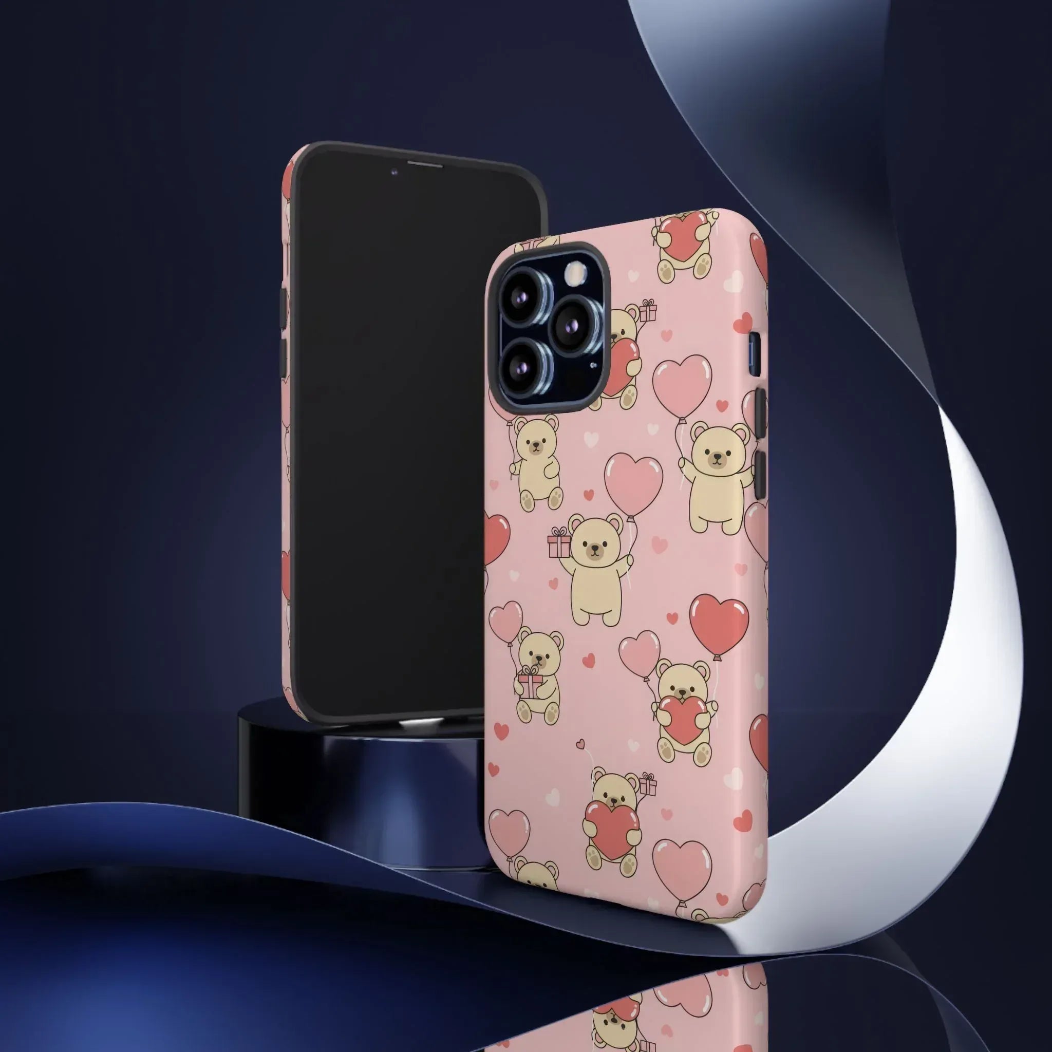 Teddy's Valentine Parade Phone Case for iPhone 11-17 and Galaxy S21-S25 - KARARMDESIGN