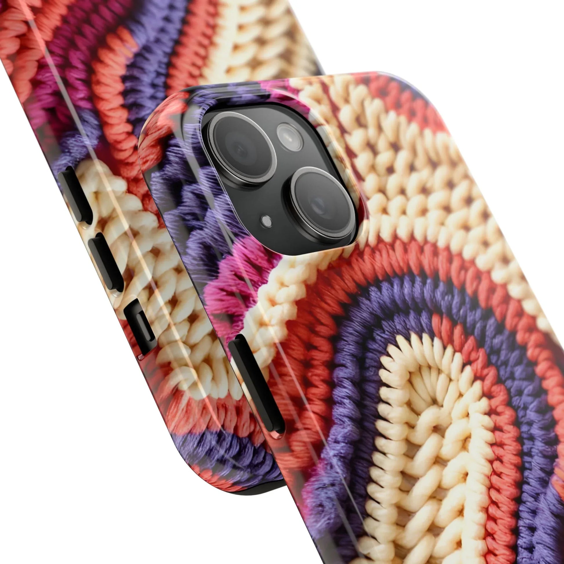 Handwoven Textile Art Phone Case for iPhone 11-17 and Galaxy S21-S25 - KARARMDESIGN