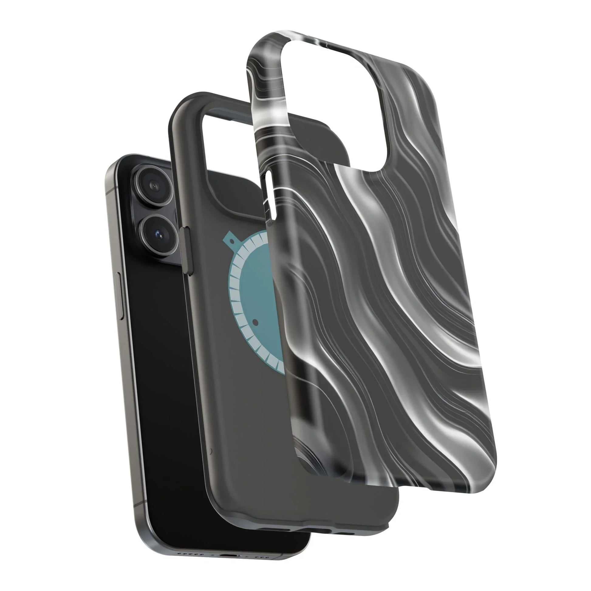 Wavy Illusion Marble Phone Case for iPhone 13-17 - KARARMDESIGN