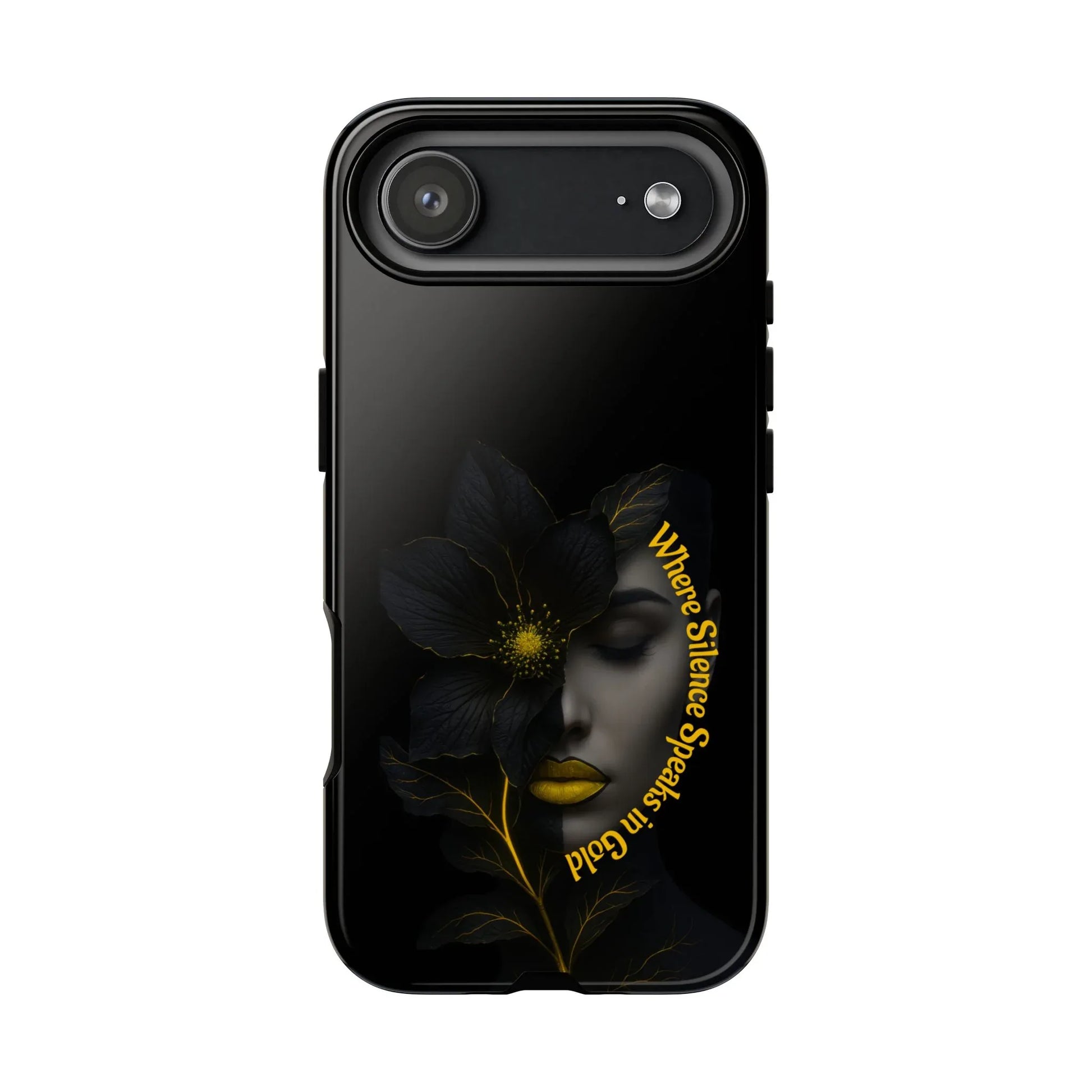 Golden Silence Phone Case for iPhone 17, Air, Pro, Pro Max - KARARMDESIGN