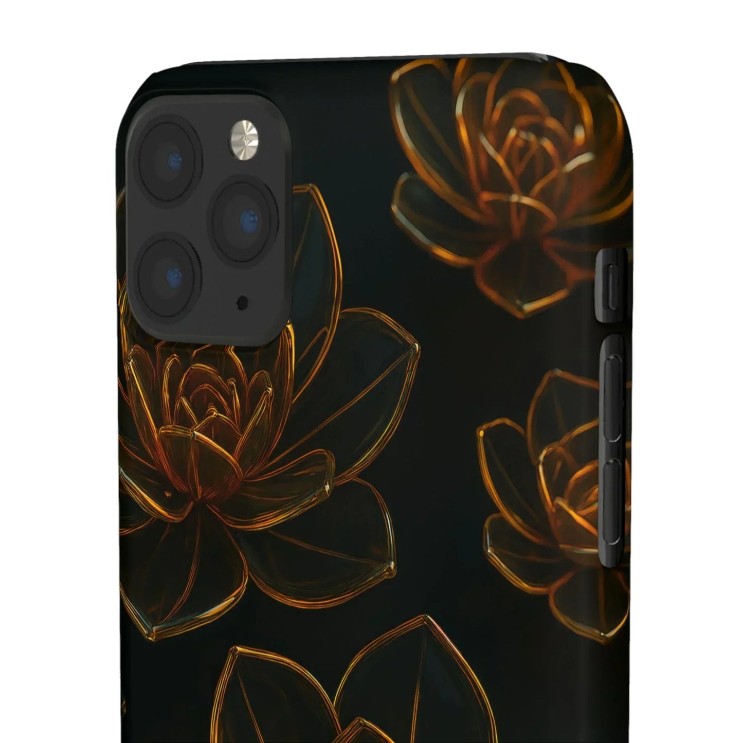 Glass Flower Phone Case for iPhone 7-16 and Galaxy S10-S24 Models