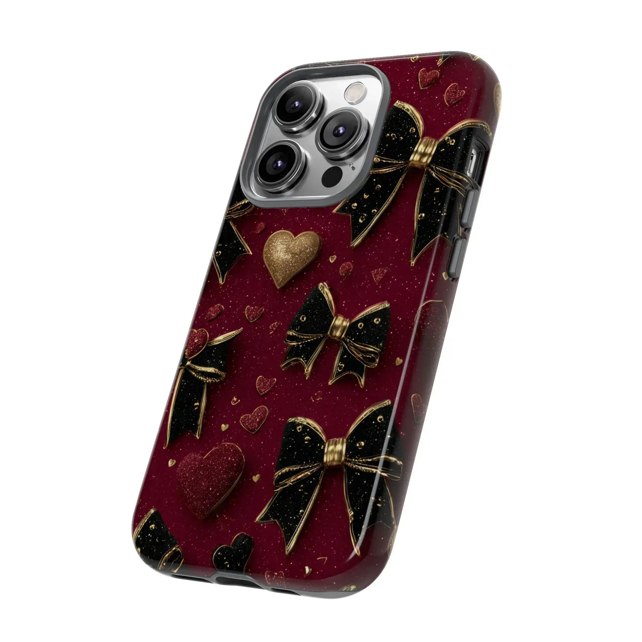 Velvet Valentine Charm Phone Case for iPhone 11-17 and Galaxy S10-S25 - KARARMDESIGN
