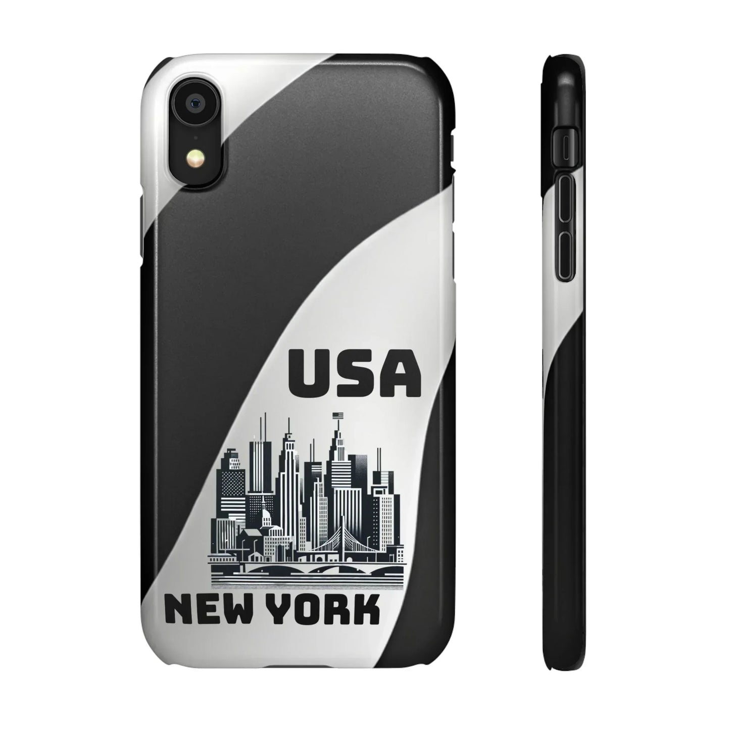 Monochrome New York City Skyline Phone Case for iPhone, Galaxy & Pixel - KarArmDesign
