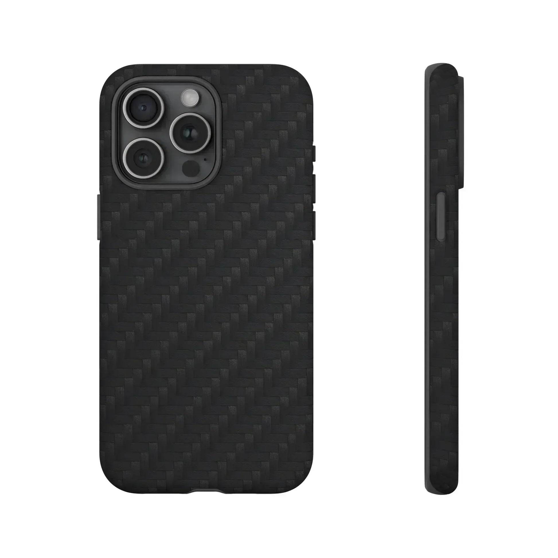 Black Carbon Phone Case for iPhone 8-16 and Google Pixel up to 9 - KARARMDESIGN