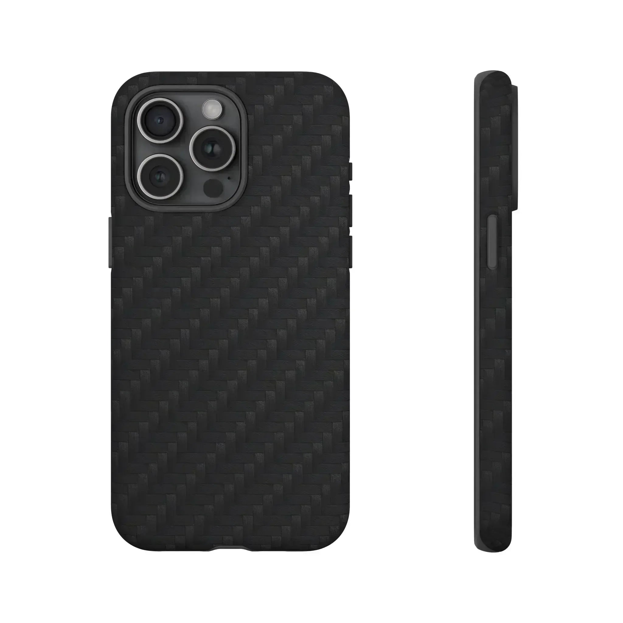Black Carbon Phone Case for iPhone 8-16 and Google Pixel up to 9 - KARARMDESIGN