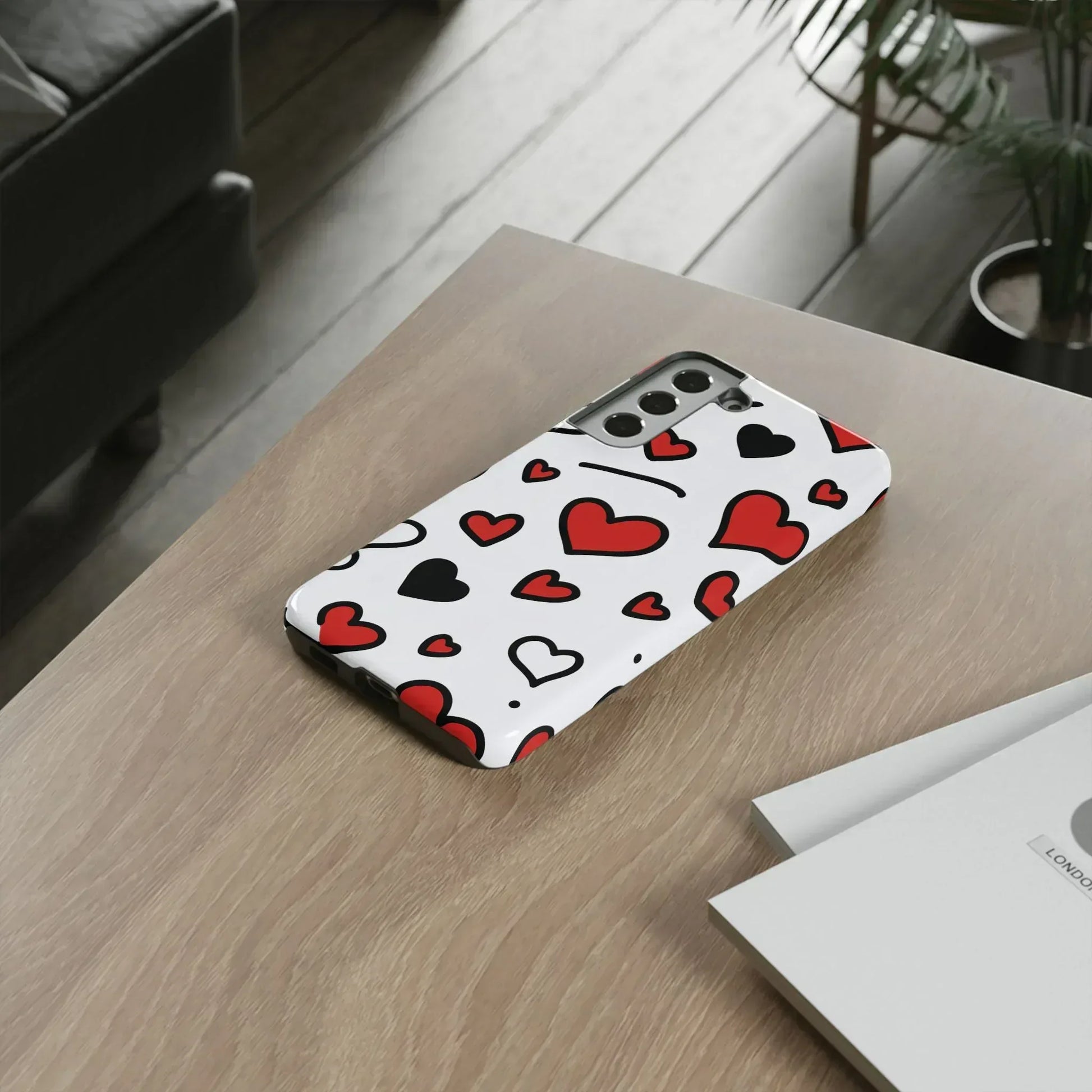 Scattered Hearts Phone Case for iPhone 11-17 and Galaxy S10-S25 - KARARMDESIGN