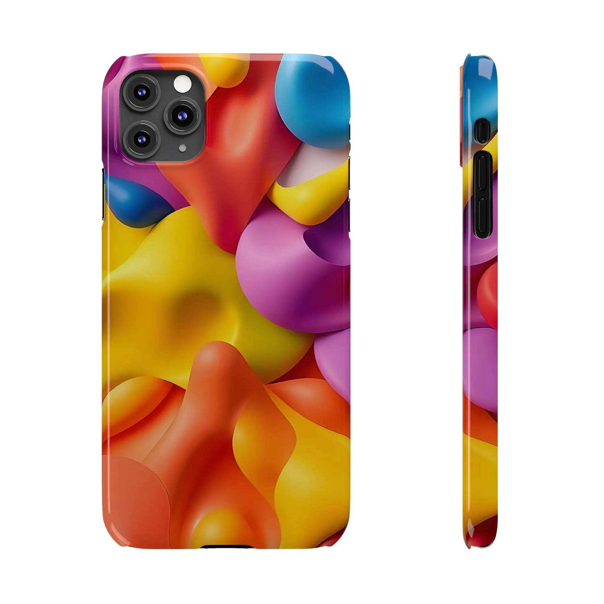 Vibrant Abstract Color Phone Case for iPhone 11-16 - KARARMDESIGN